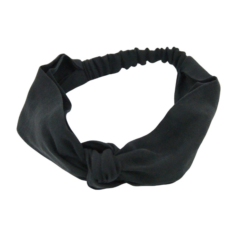 Twisted Velvet Headband - Black