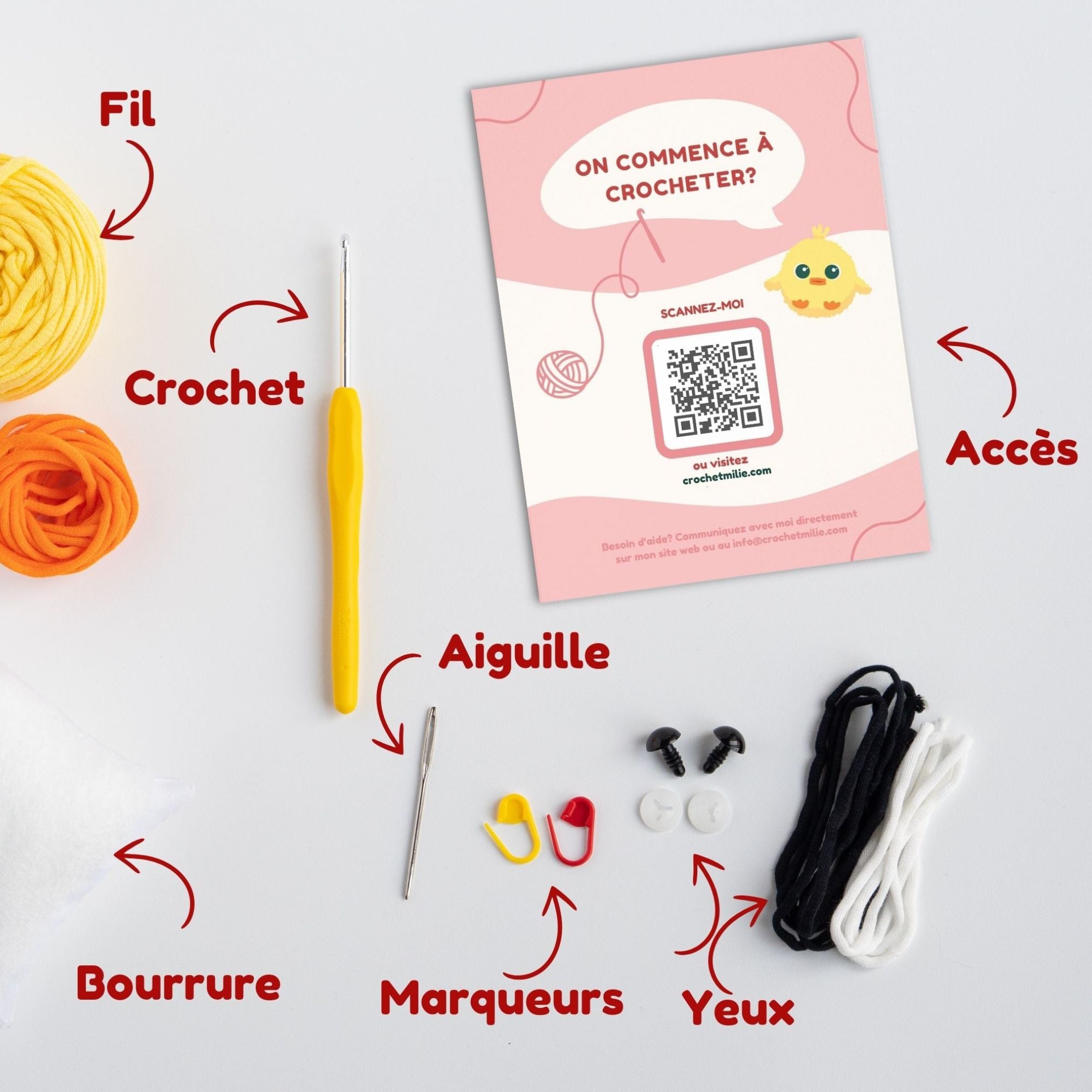 Kit de crochet – Le poussin