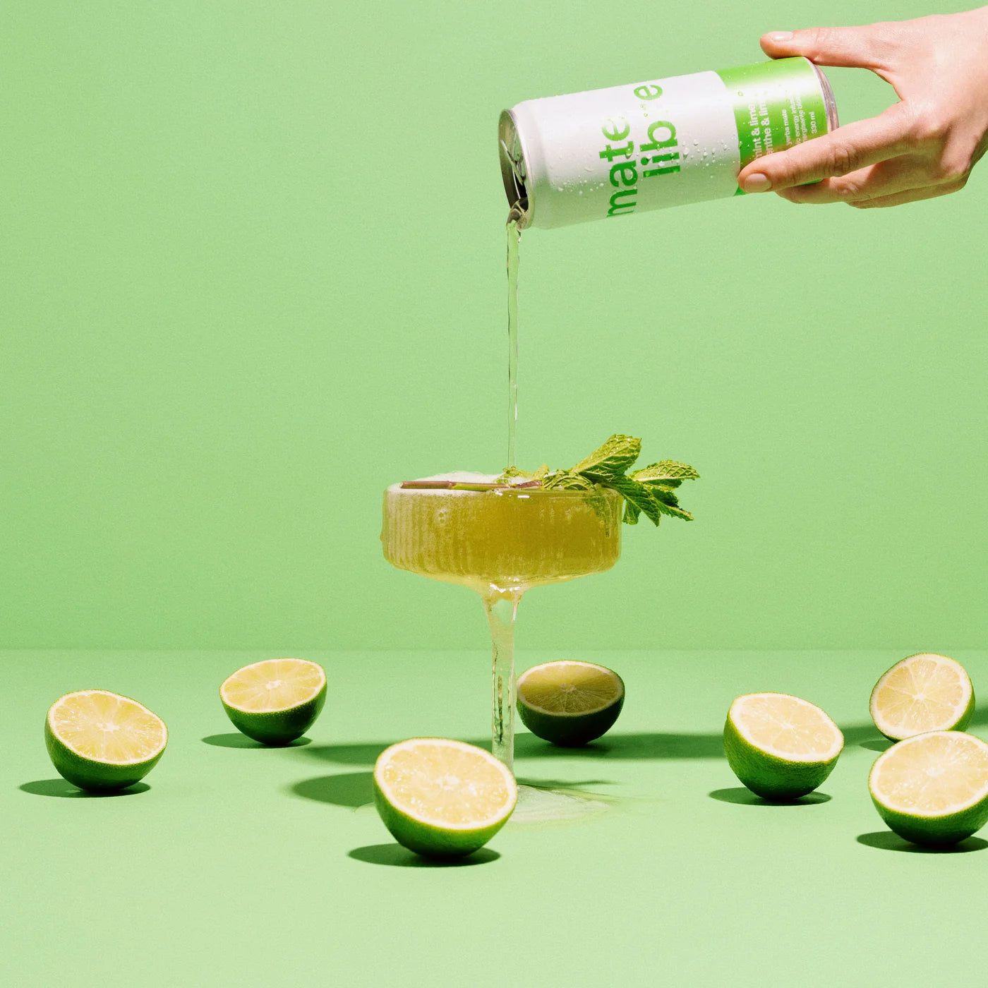 Boisson d'infusion énergisante Yerba Maté - Menthe et lime