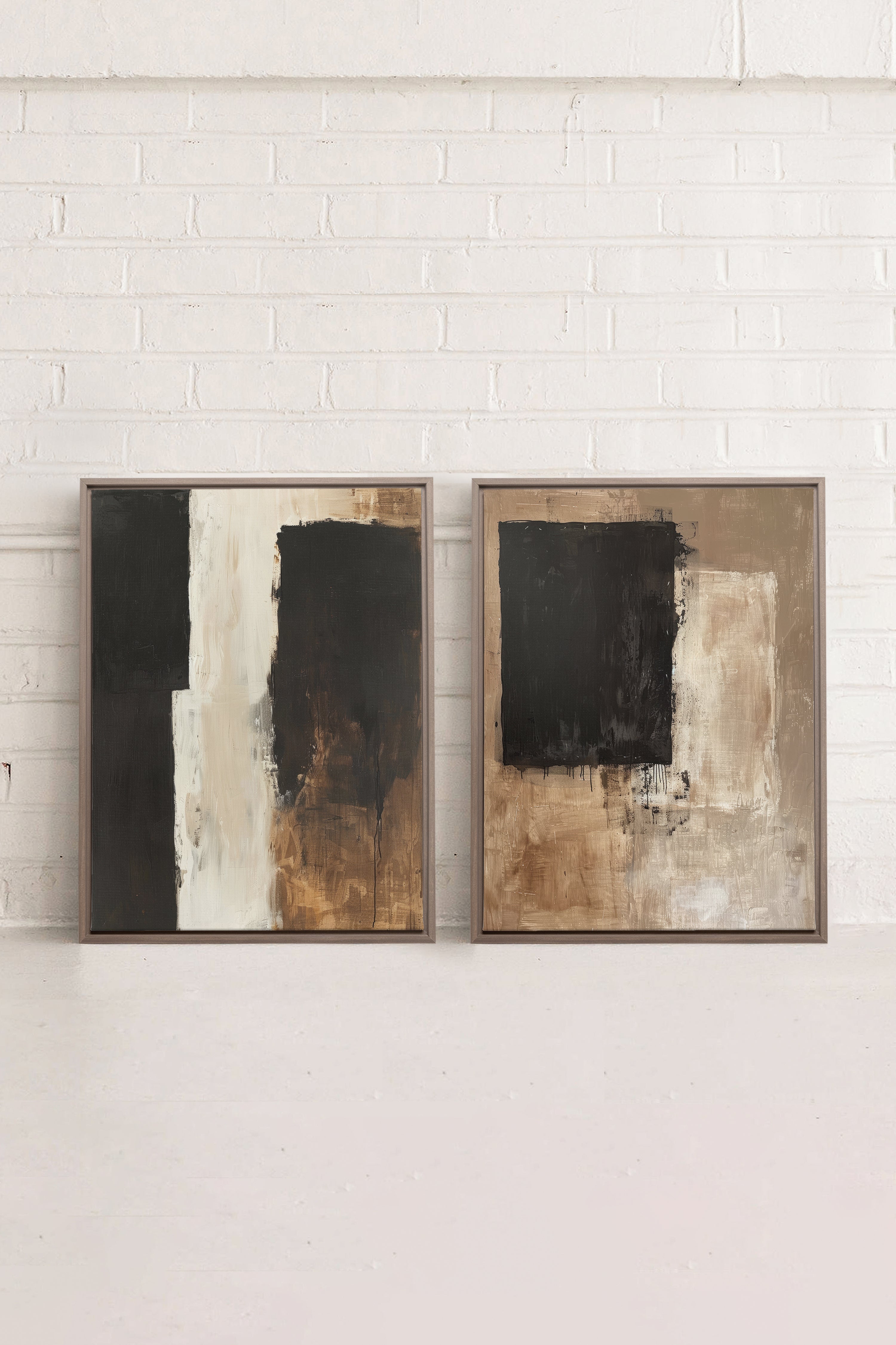 DUO INK METAPHOR (2 Oeuvres sur toile étirée)