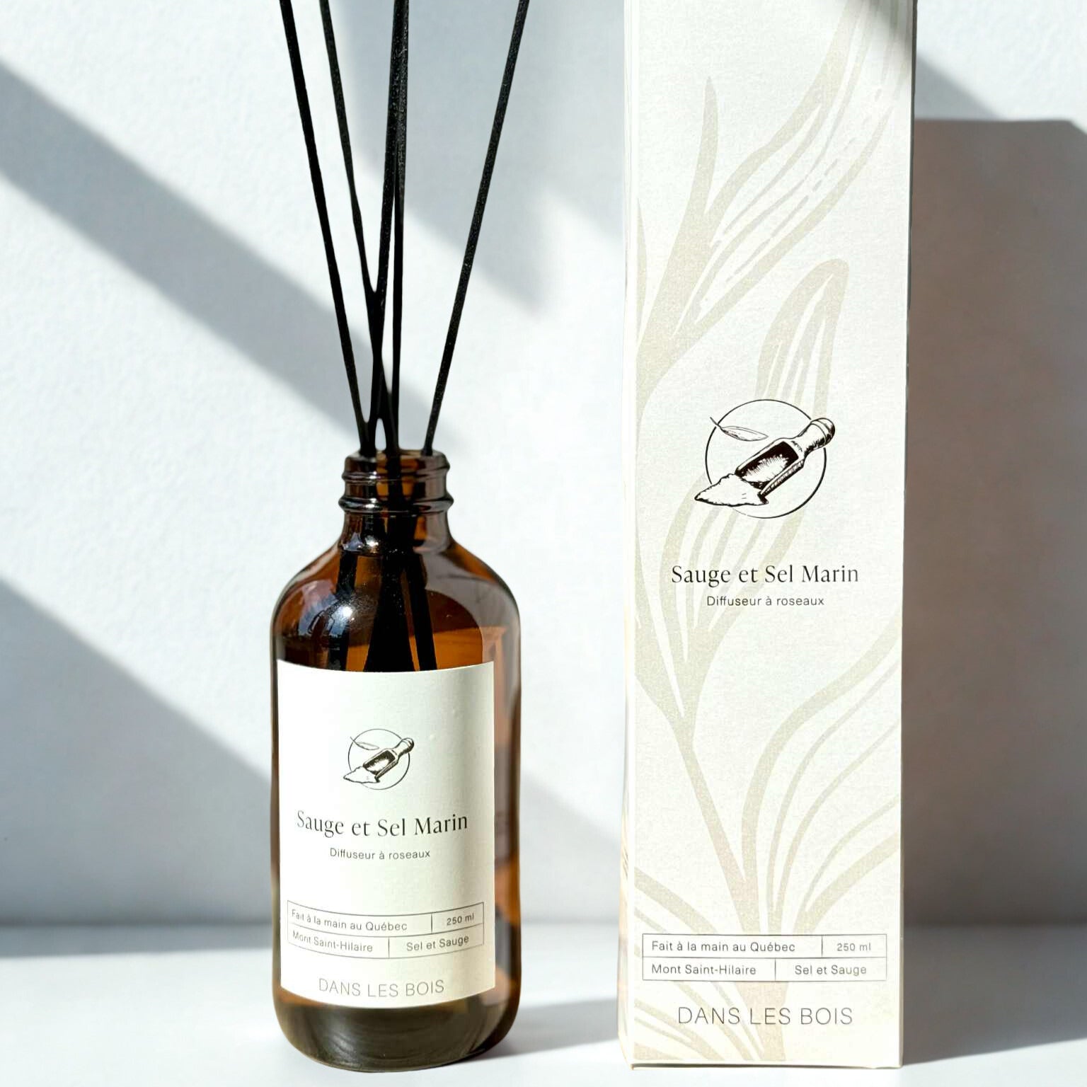 Diffuseur à roseaux  - Sauge & Sel Marin