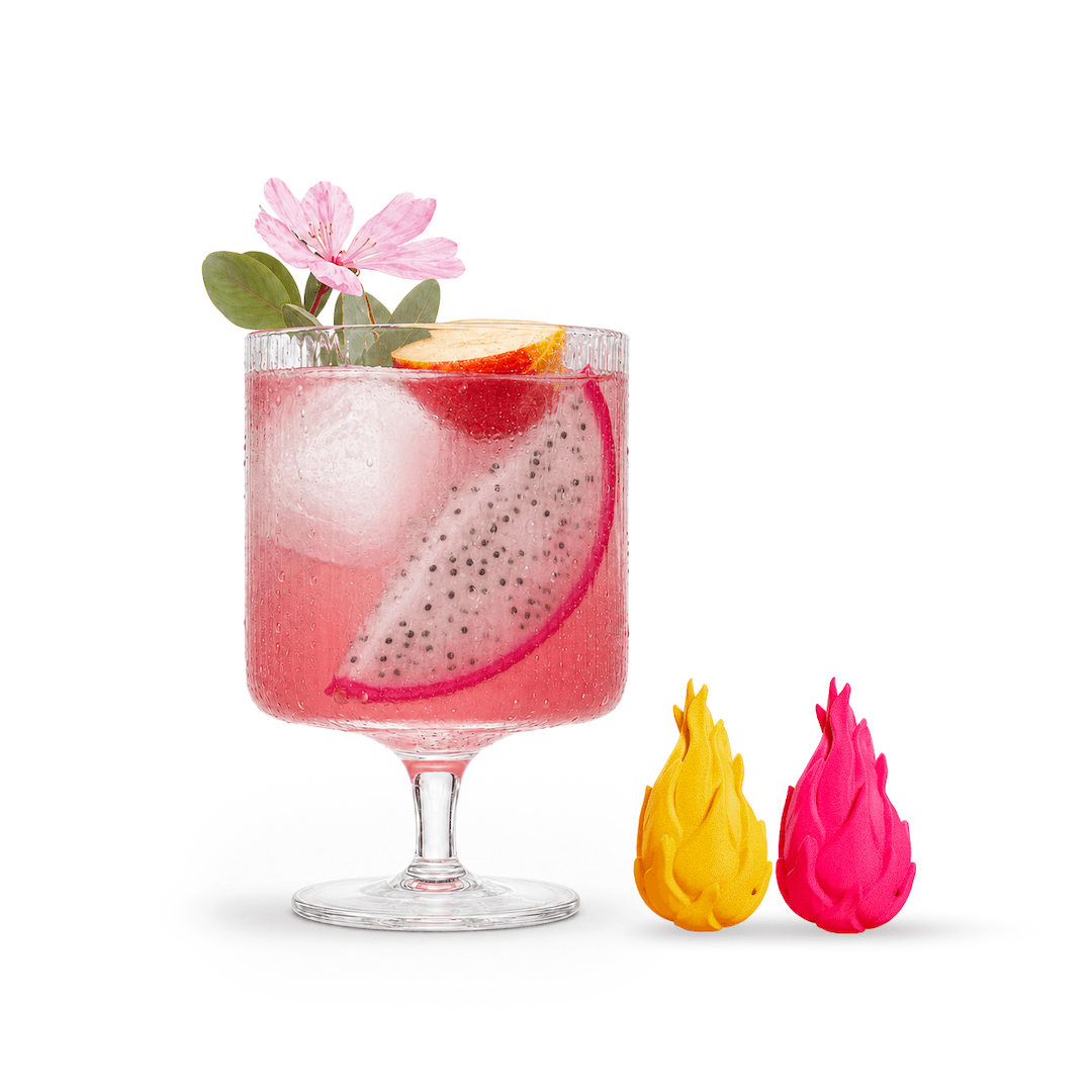 Bombes à cocktail Sangria - fruit du dragon, pêche et fleur de cerisier