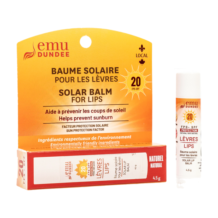 Baume solaire UV pour les lèvres