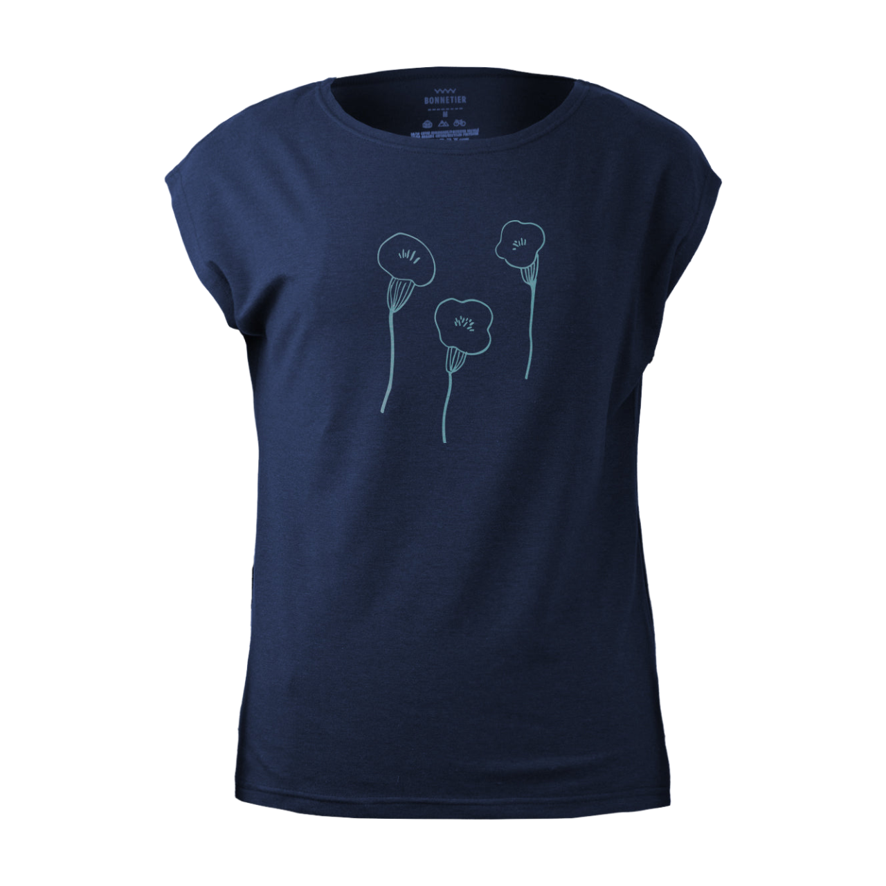 T-Shirt Femme Marine - Trois Coquelicots