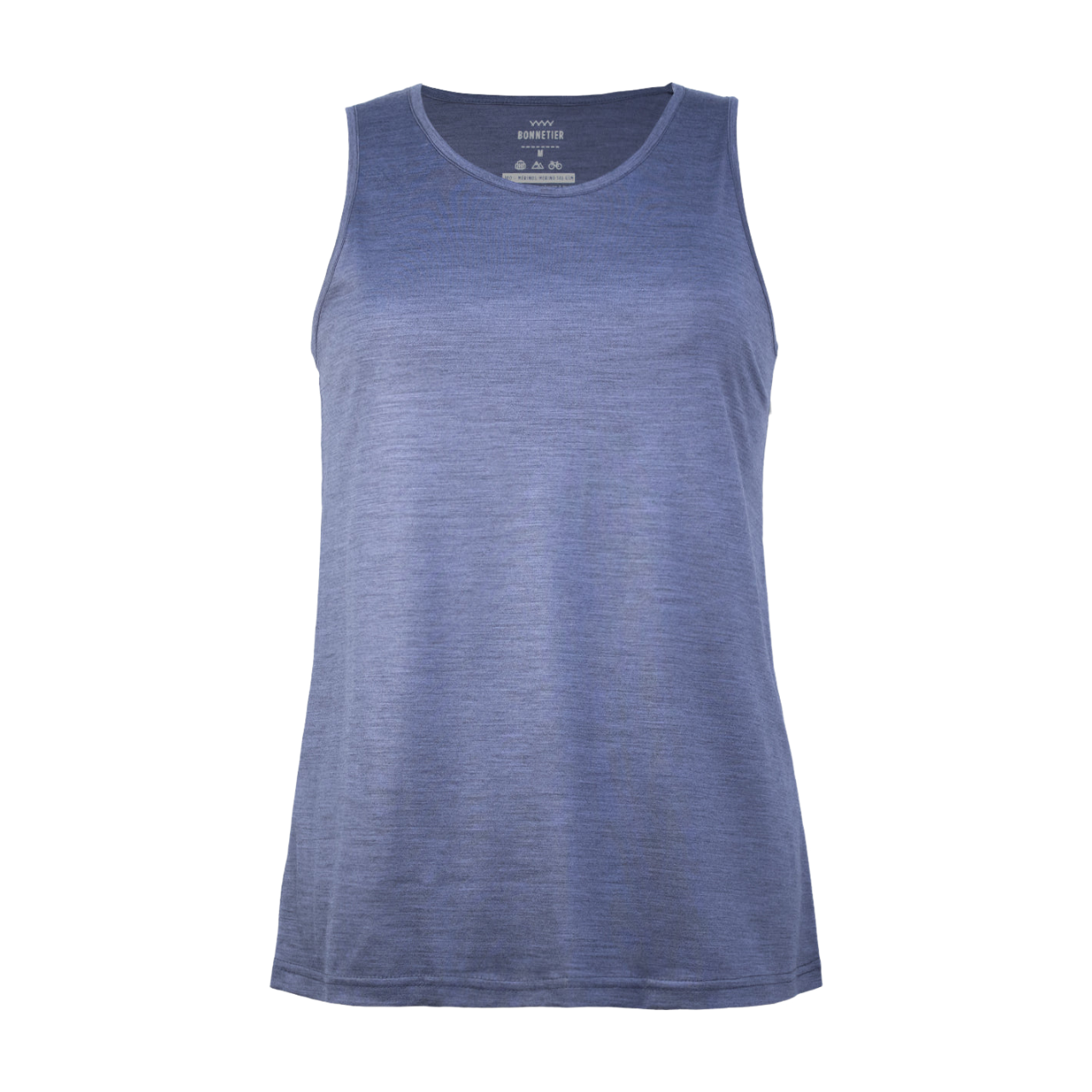 Camisole Mérinos Femme Bleu Gris Chiné Ultra Léger
