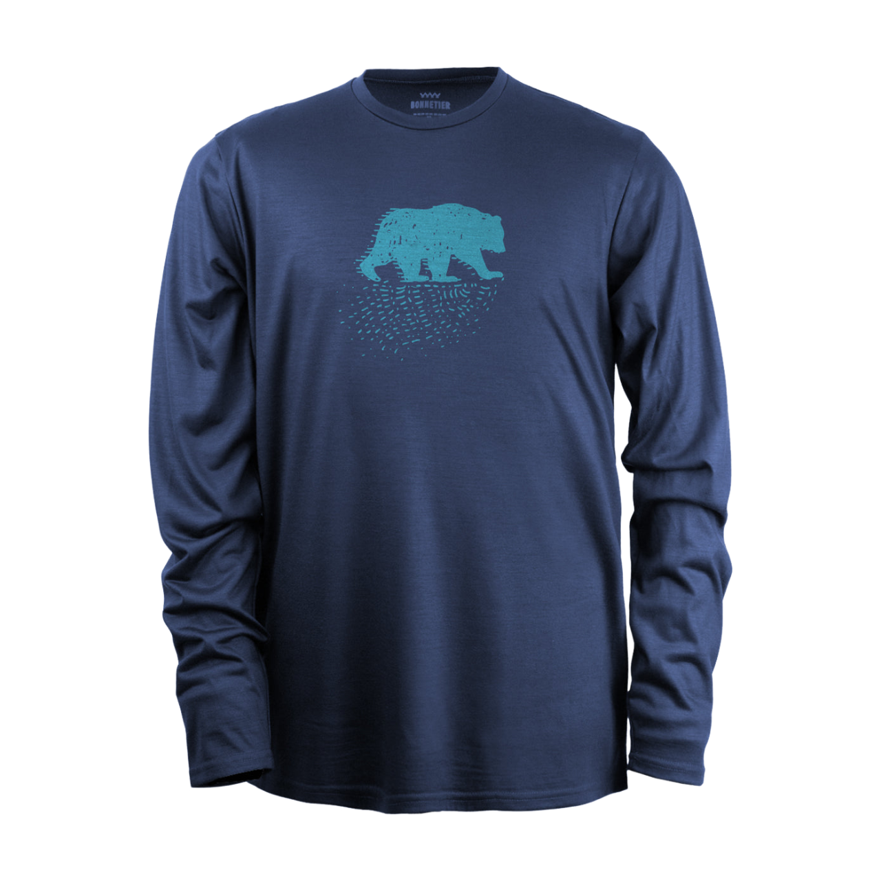 Manches Longues Mérinos Homme Techcrew Marine - Ours