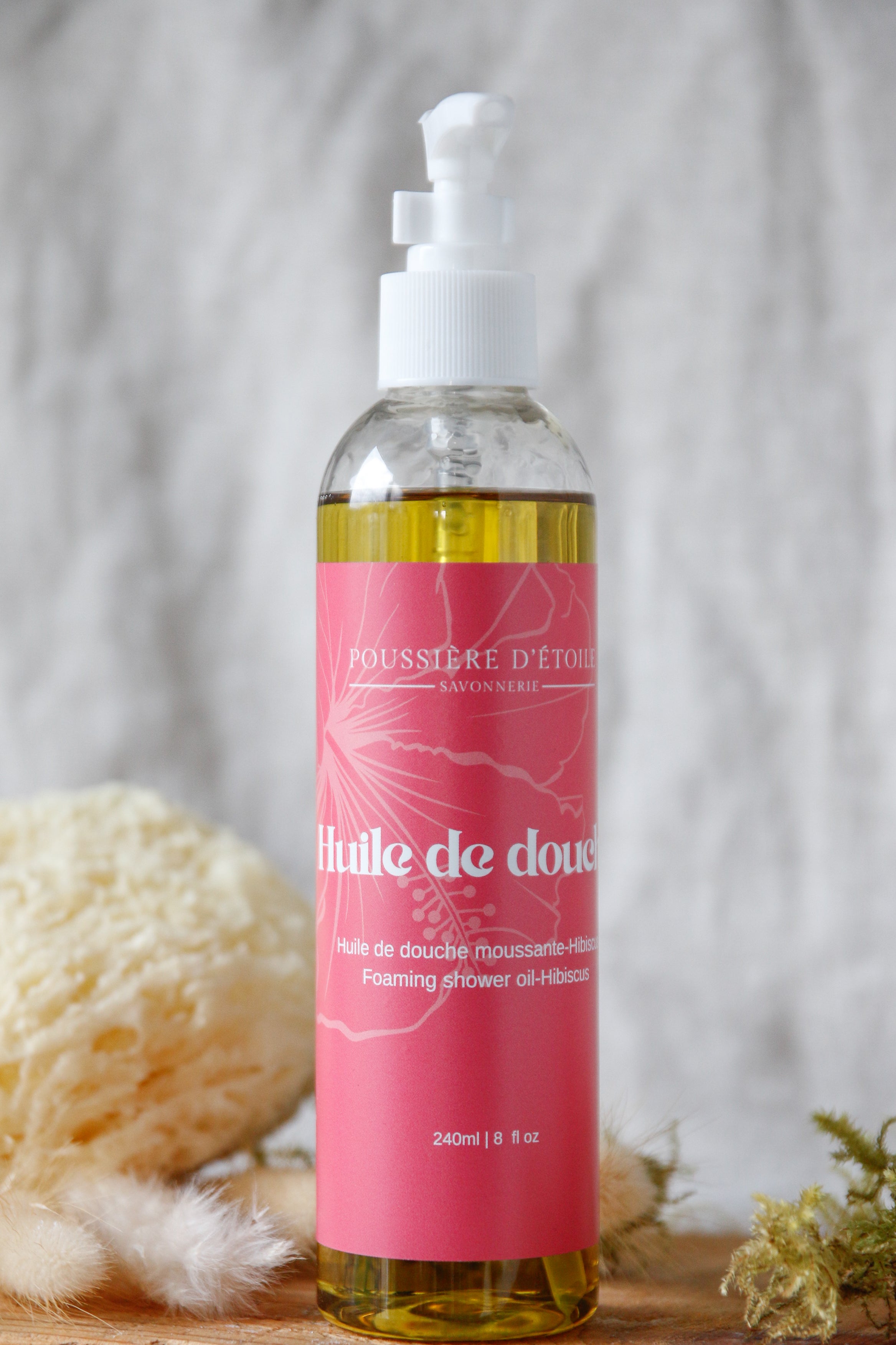 Huile de douche moussante hibiscus