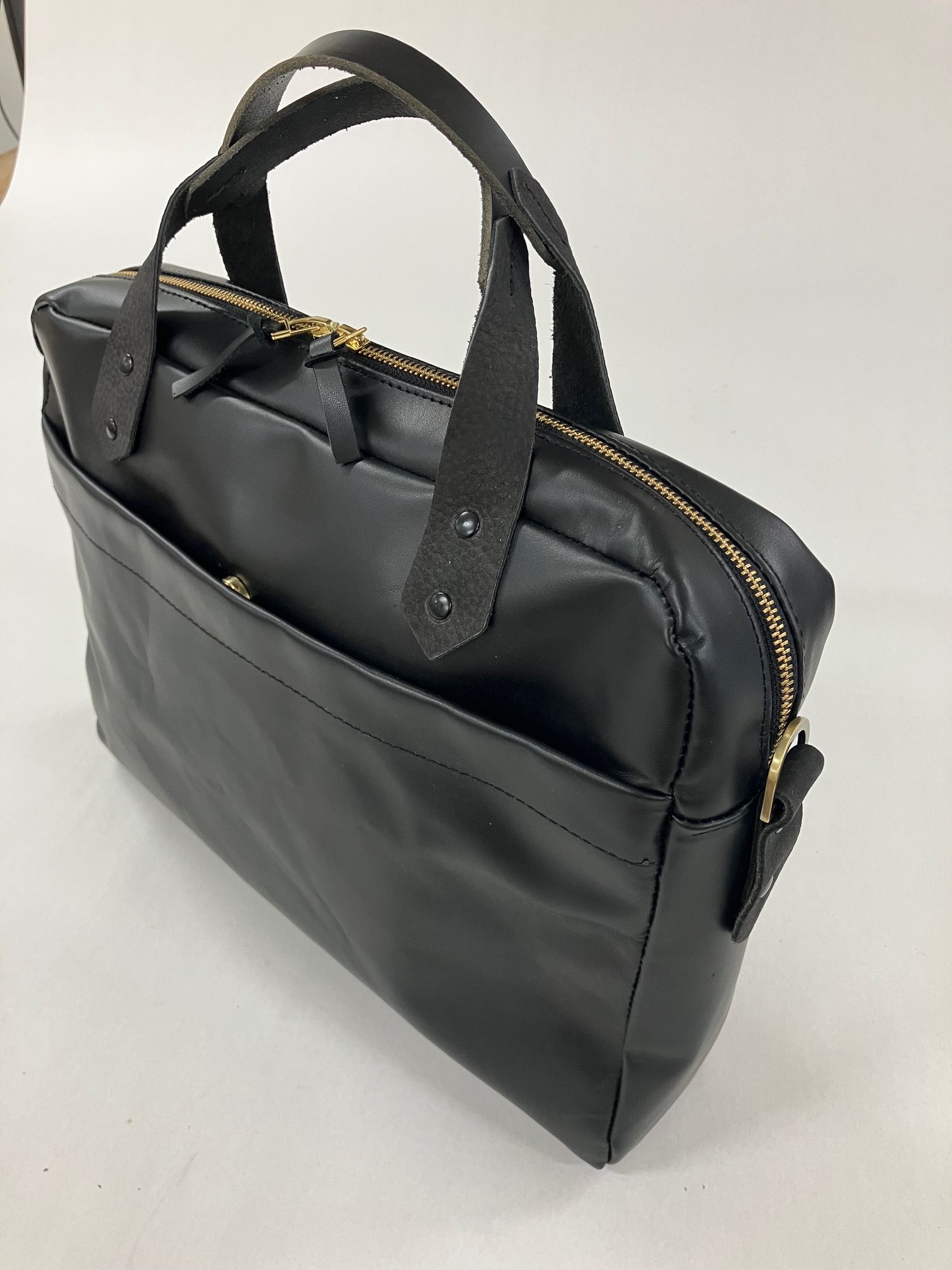 Mallette en cuir, attaché-case, sac messager en cuir noir