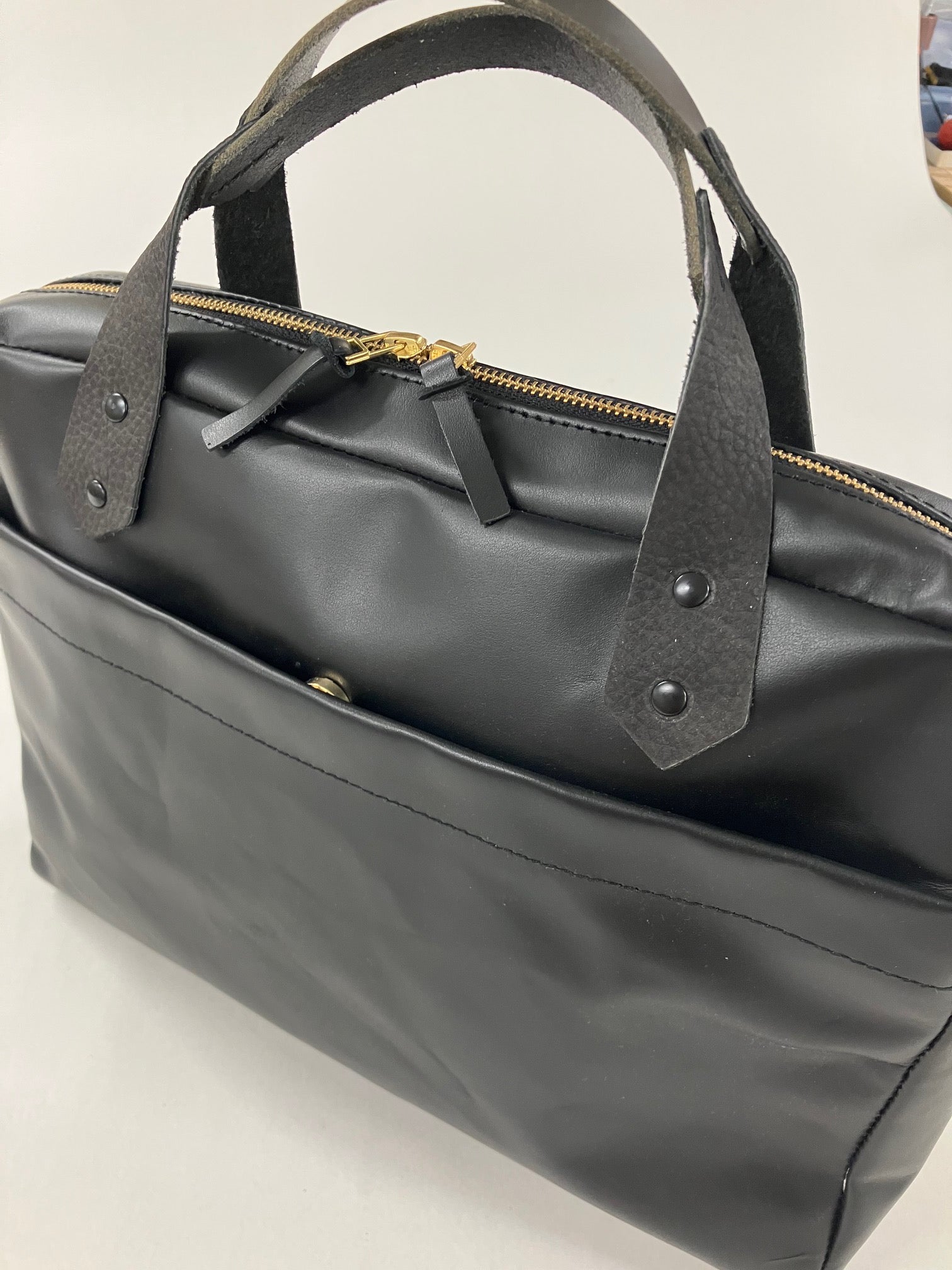 Mallette en cuir, attaché-case, sac messager en cuir noir