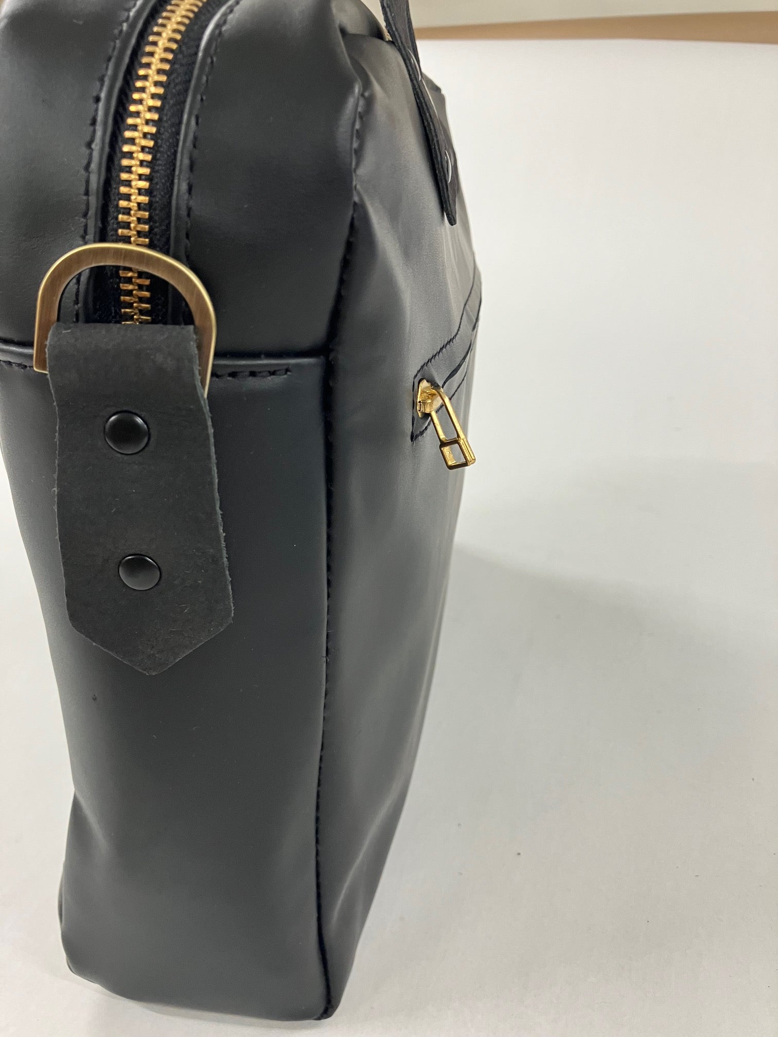 Mallette en cuir, attaché-case, sac messager en cuir noir