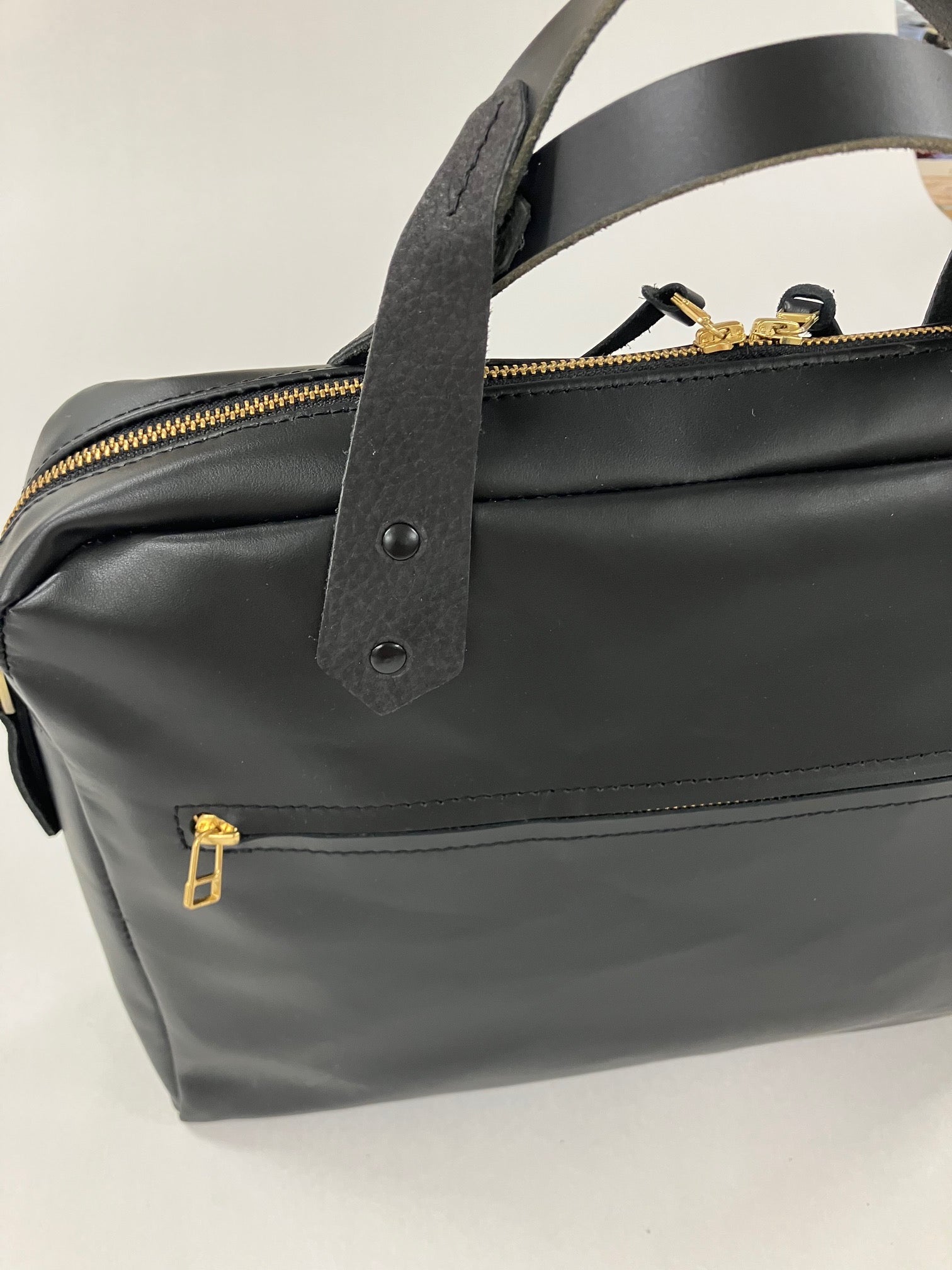 Mallette en cuir, attaché-case, sac messager en cuir noir