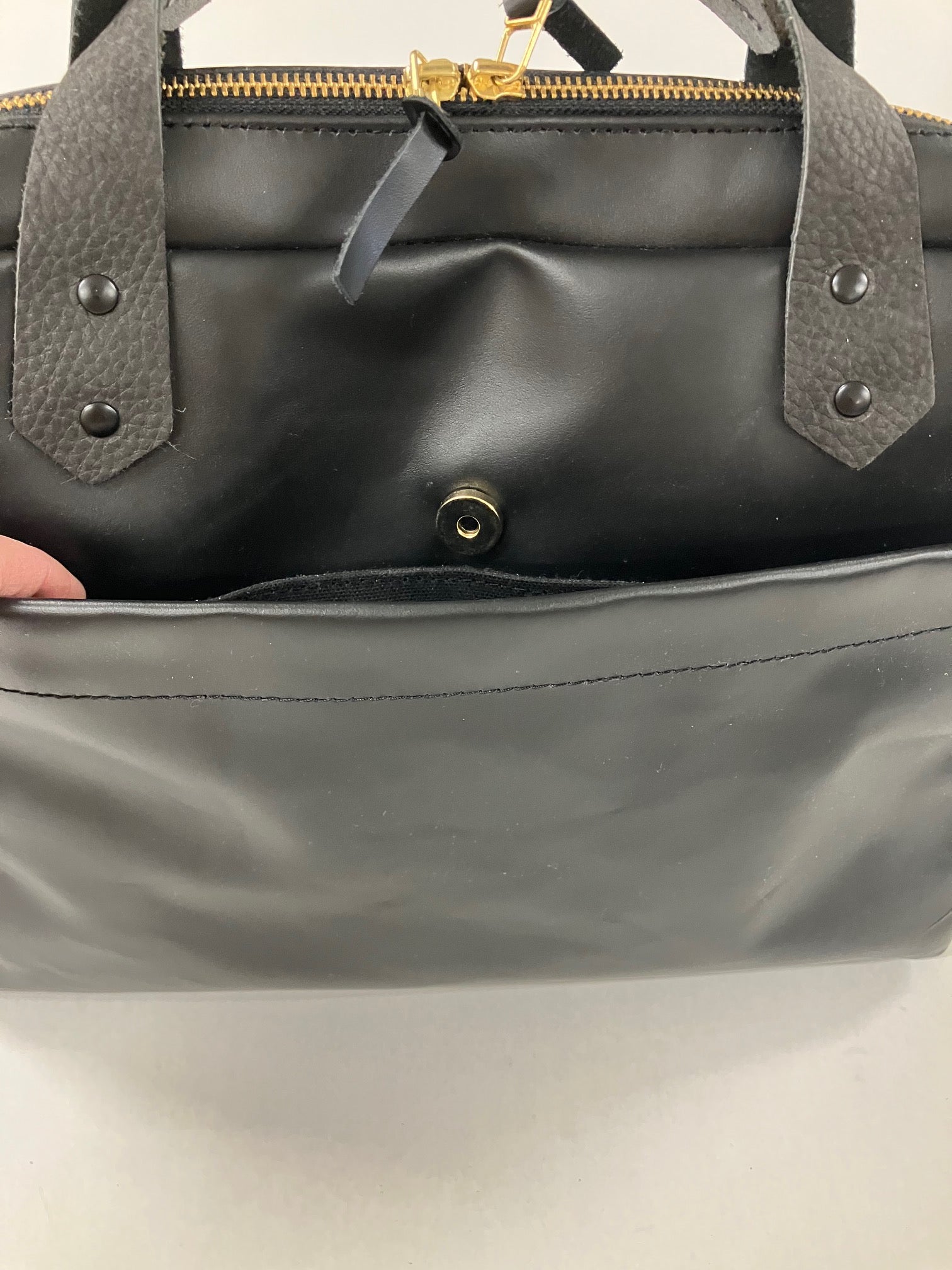 Mallette en cuir, attaché-case, sac messager en cuir noir