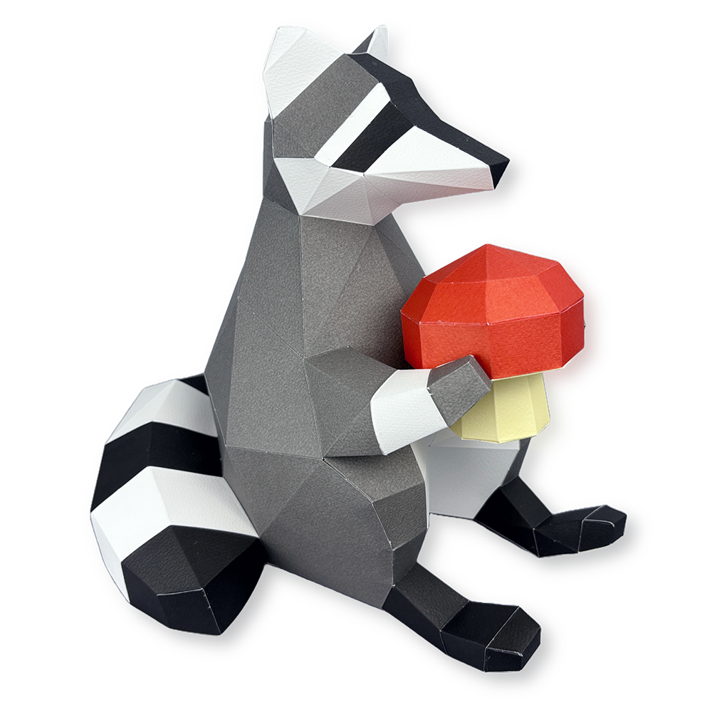 Staring Racoon Paper Raccoon | POLY PAPER CRAFT | Signed Local