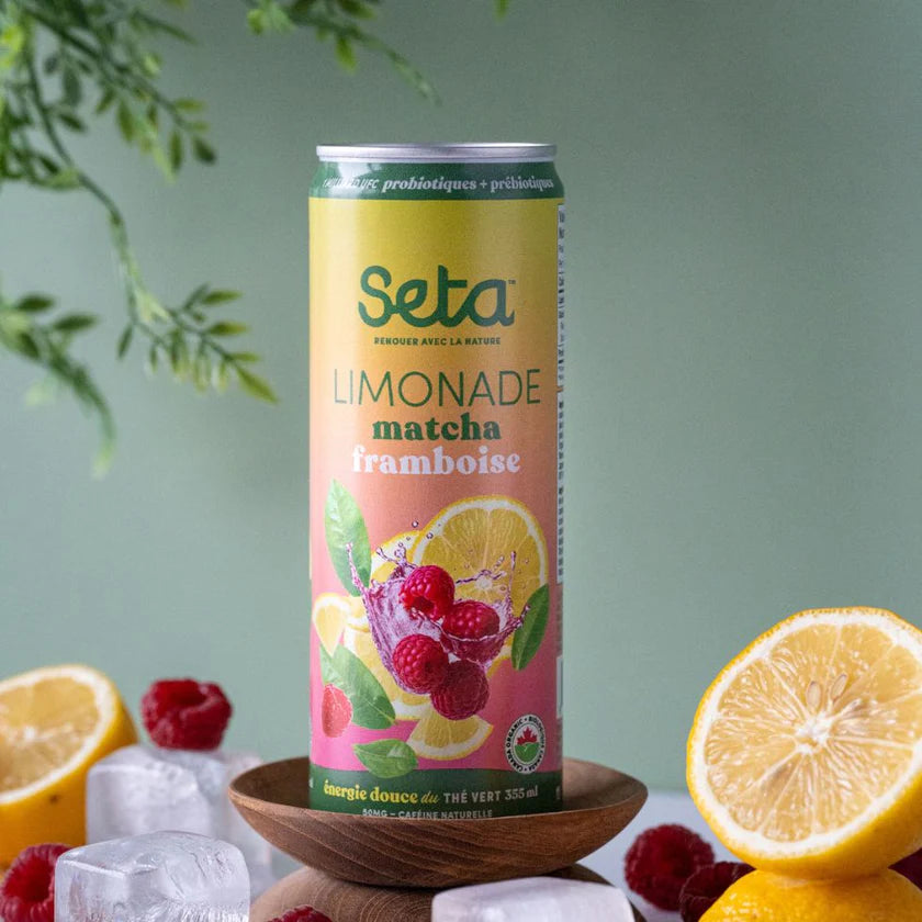 Limonade matcha framboise