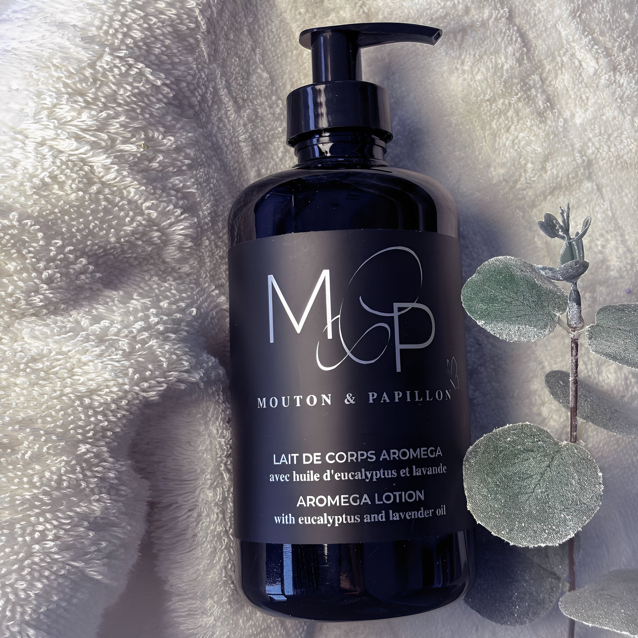 LAIT DE CORPS AROMEGA AVEC HUILE D’EUCALYPTUS ET LAVANDE - 355 ML