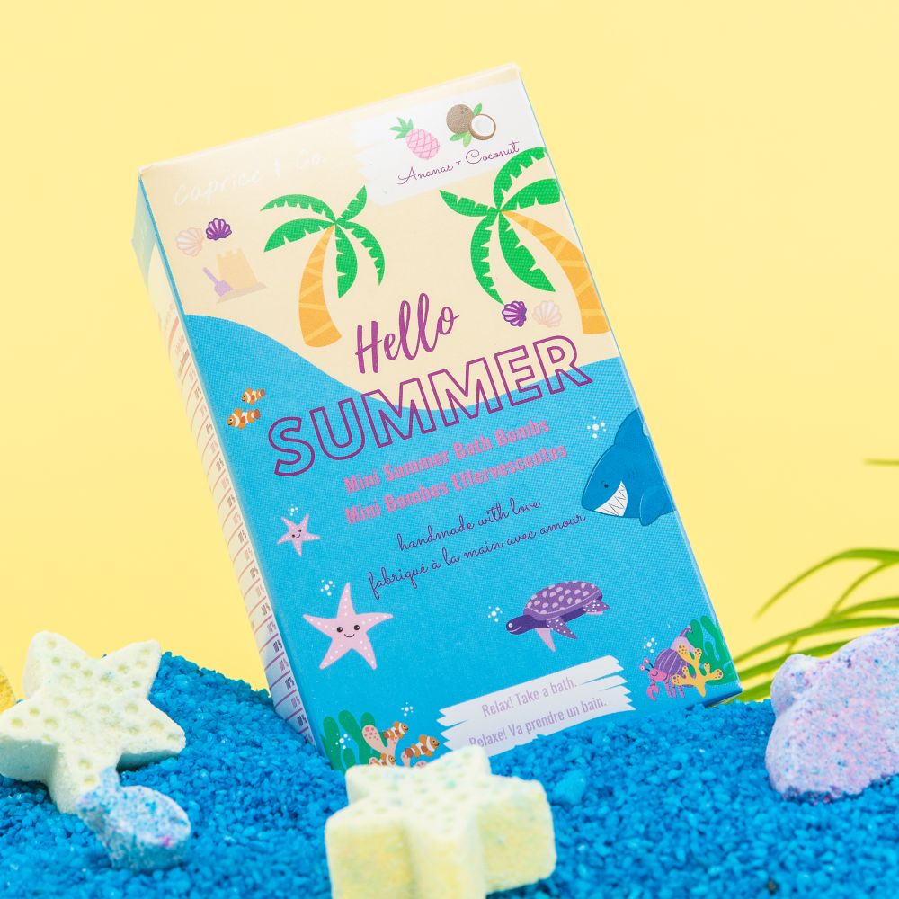 Mini bath bombs - Hello Summer