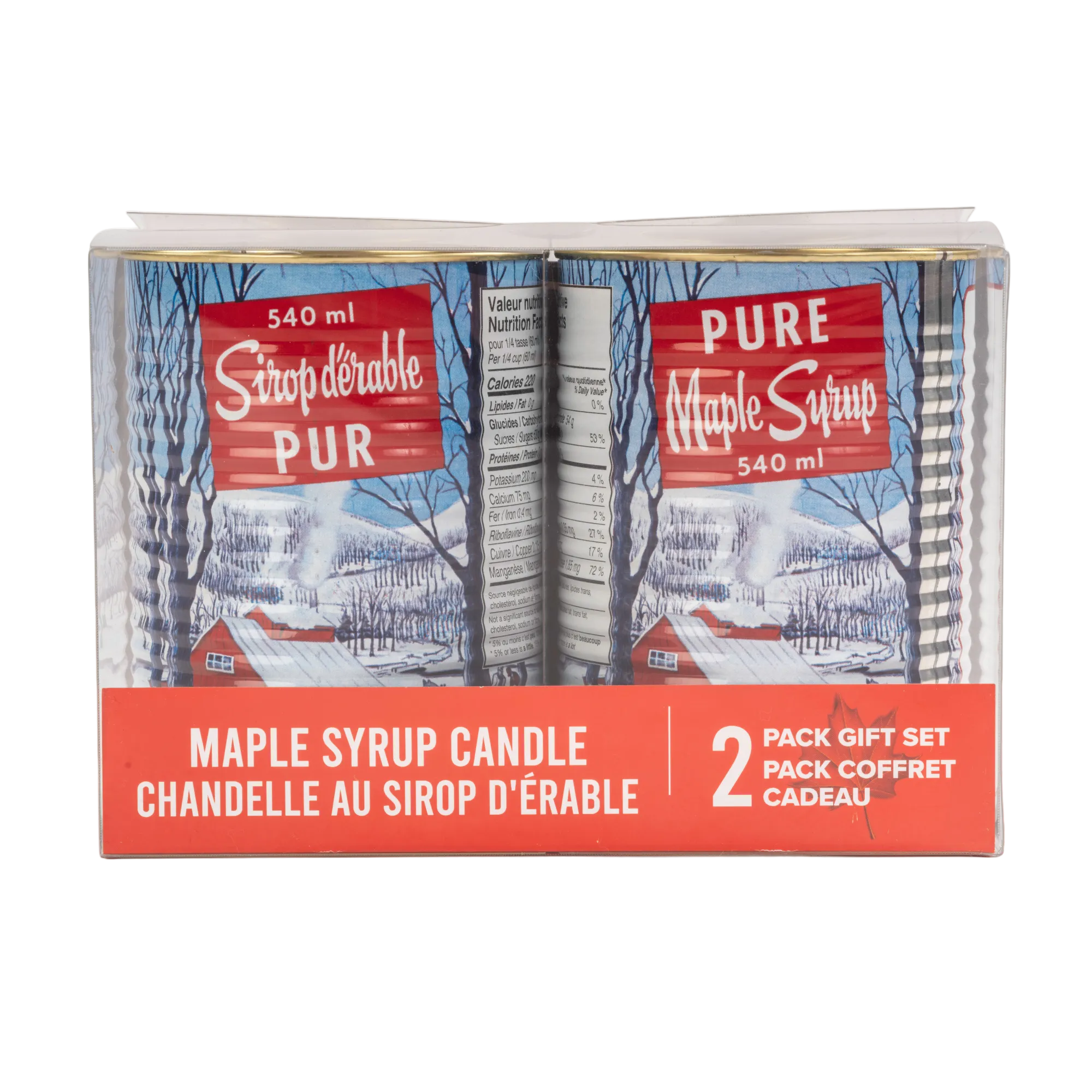 Coffret Cadeau de 2 Chandelles au sirop d’érable