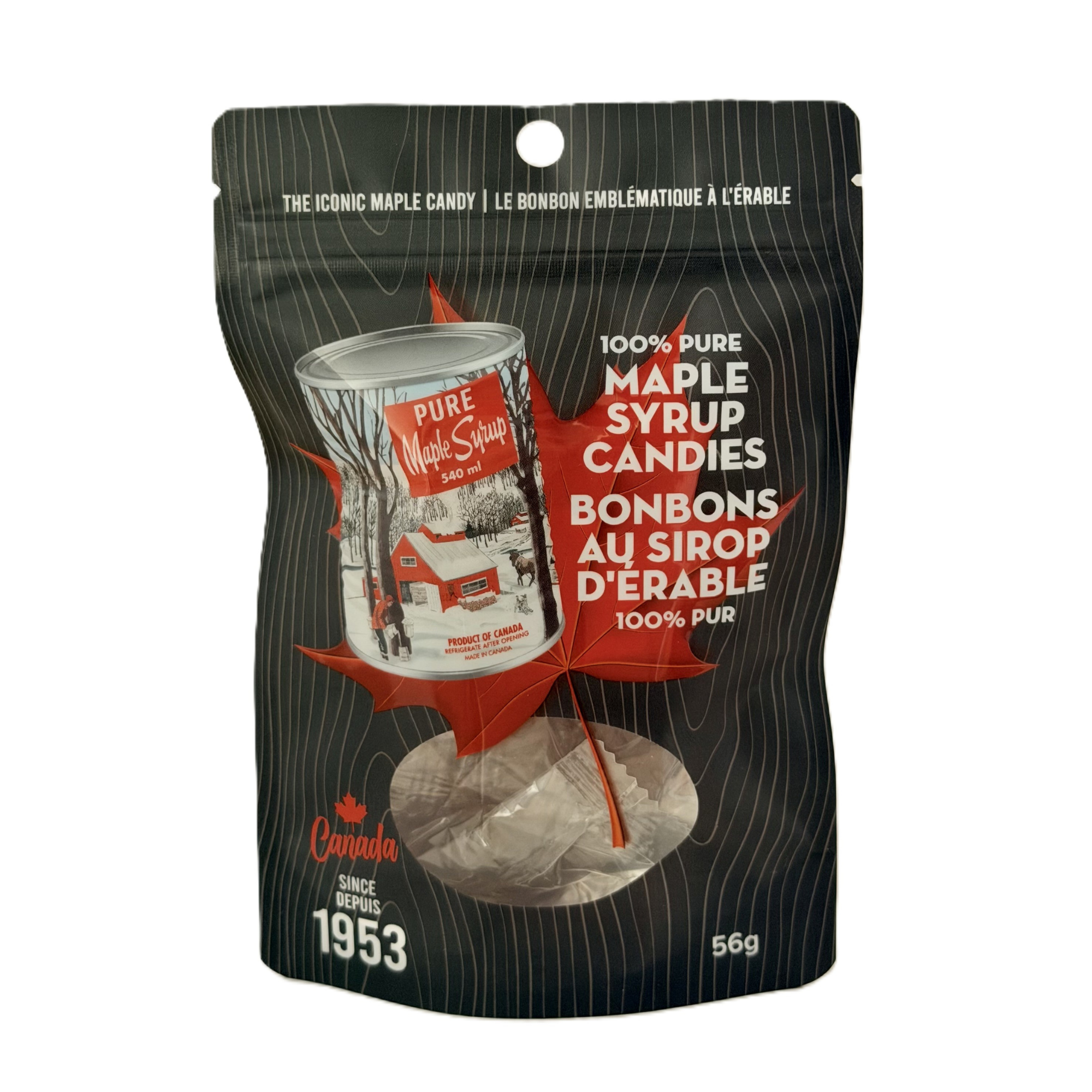 Bonbons au sirop d'érable 100 % pur