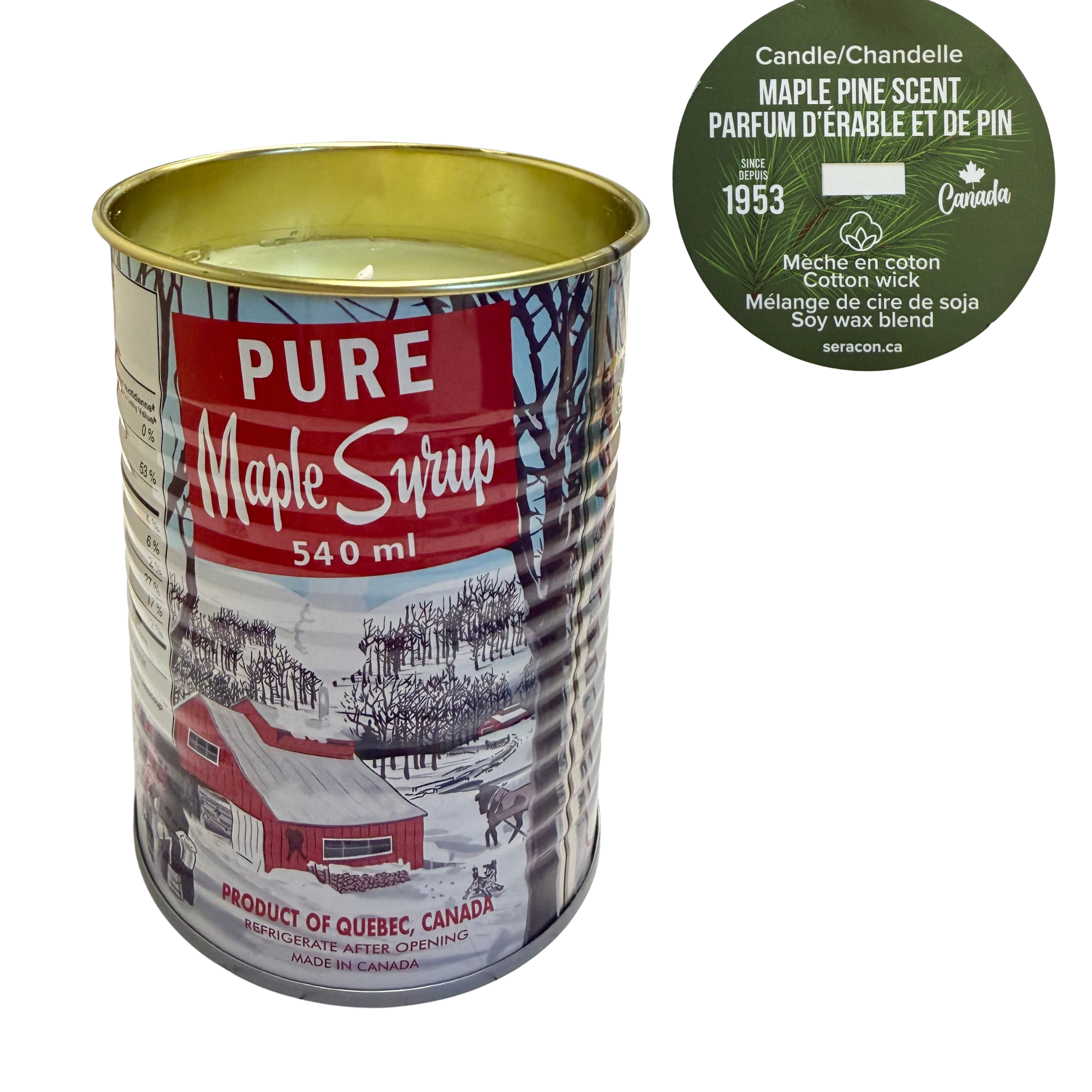 Chandelle Sirop d’Érable - Édition Parfum Pin (540ml)
