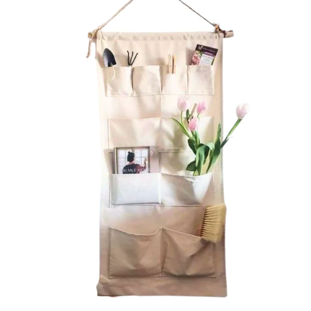 Rangement mural fait de tissu récupéré - Coton