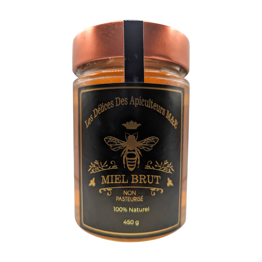 Miel d'abeille ambré aux fleurs sauvages