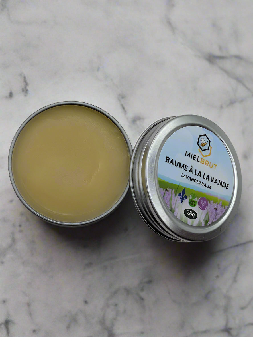Baume à la cire d'abeille et à la lavande 1 oz – Soulagement apaisant pour la peau et les lèvres sèches