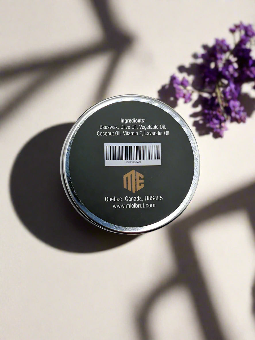 Baume à la cire d'abeille et à la lavande 1 oz – Soulagement apaisant pour la peau et les lèvres sèches