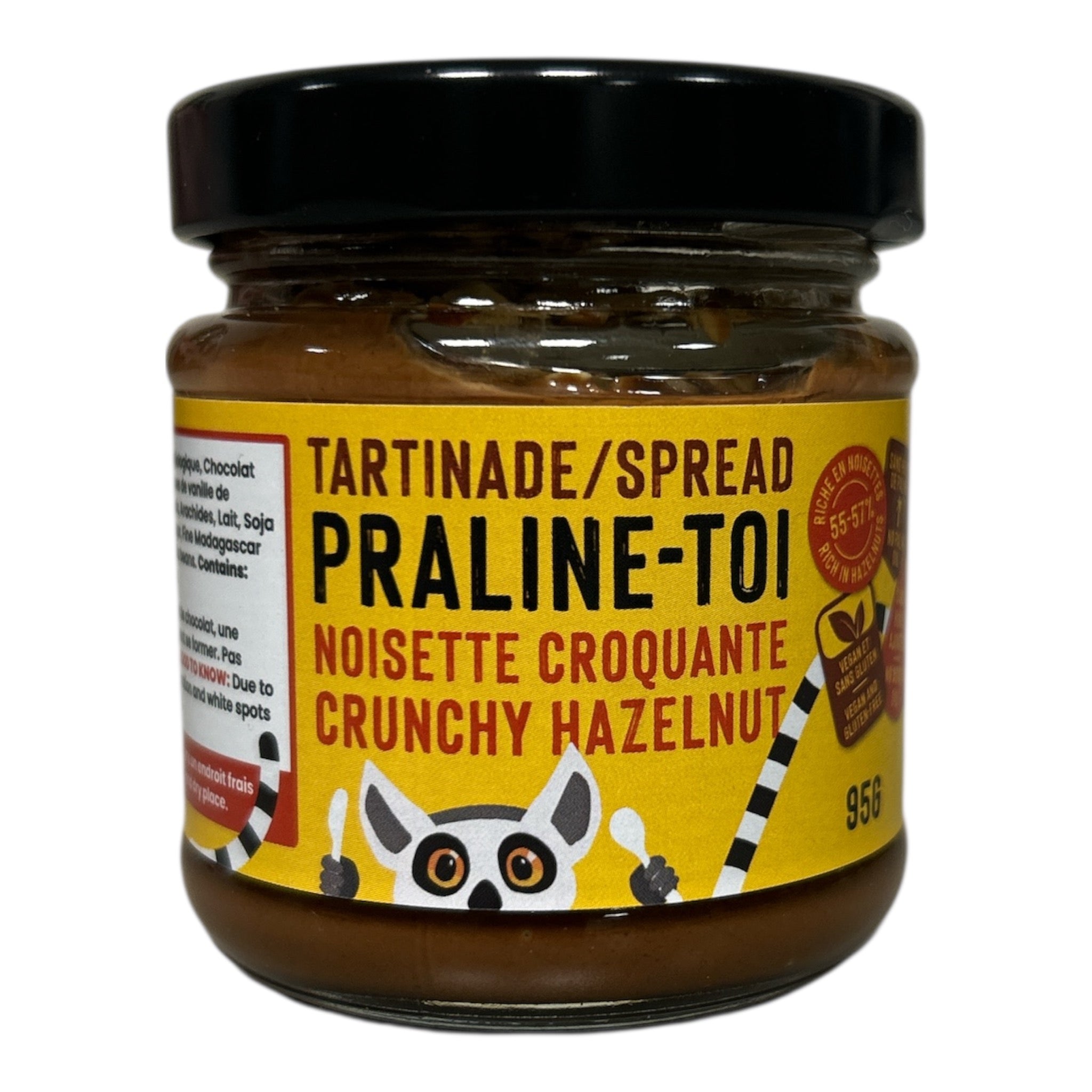 Tartinade aux Noisettes Croquantes et chocolat Noir de Madagascar