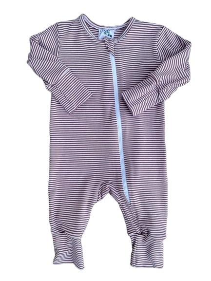 1 pièce évolutif rayé prune