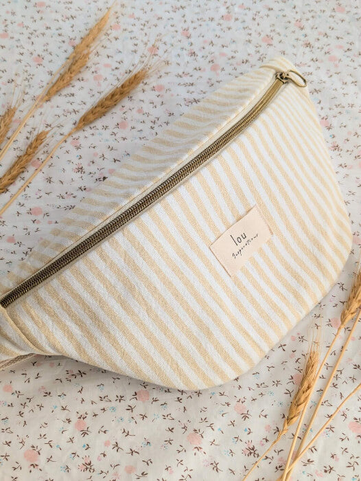 Sac banane rayé - Homme/Femme - Style estival chic et décontracté