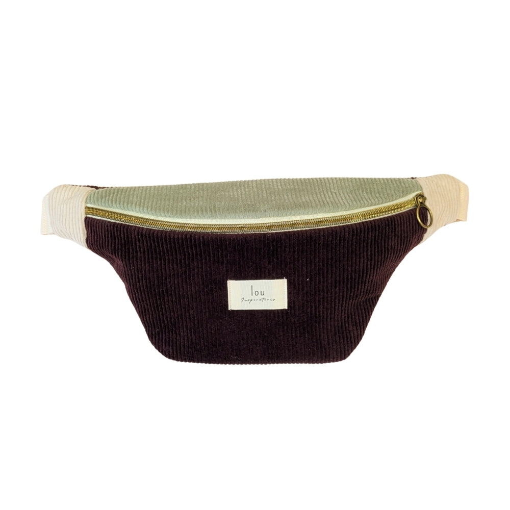 Sac banane Tricolore | Corduroy/velours | Pourpre