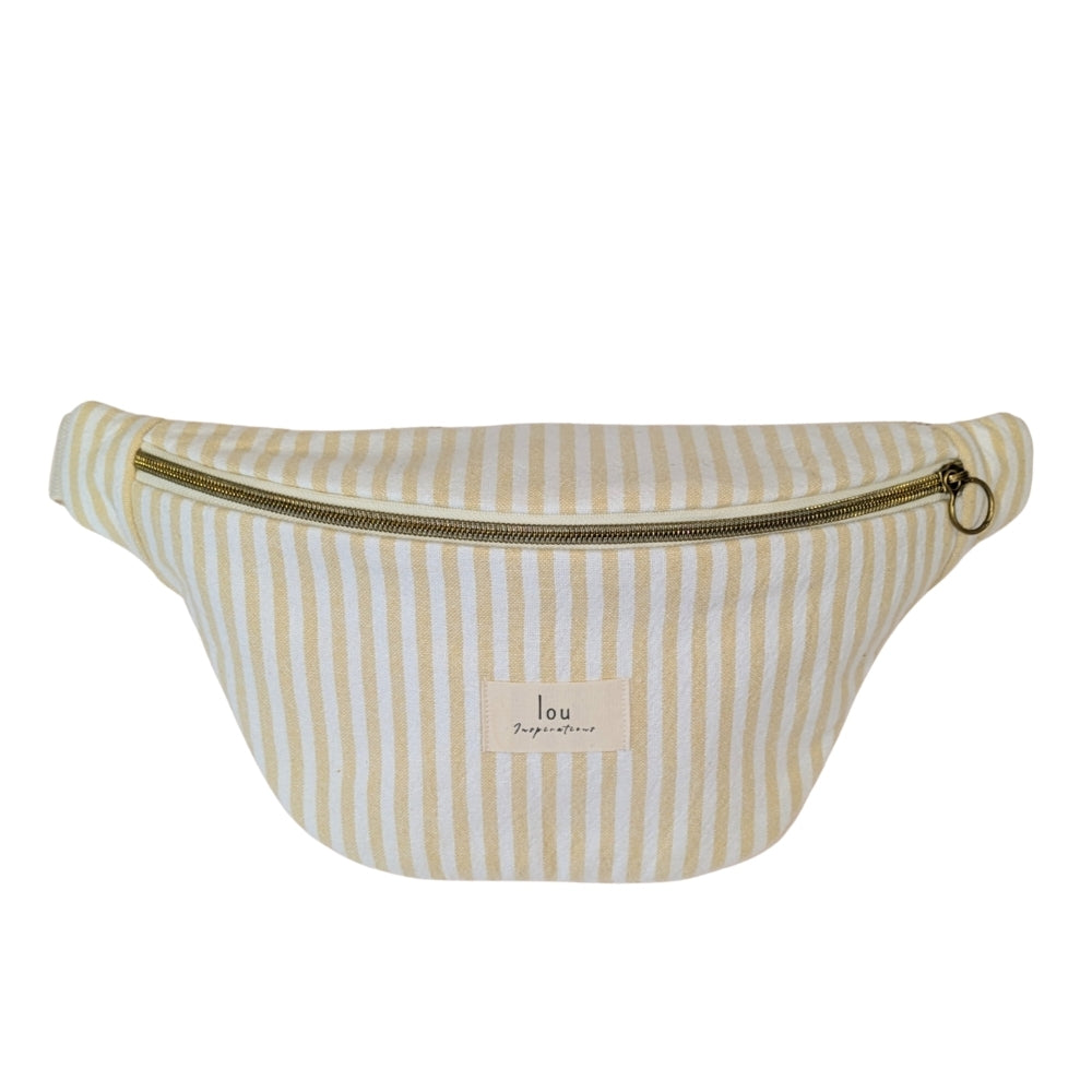 Sac banane rayé - Homme/Femme - Style estival chic et décontracté