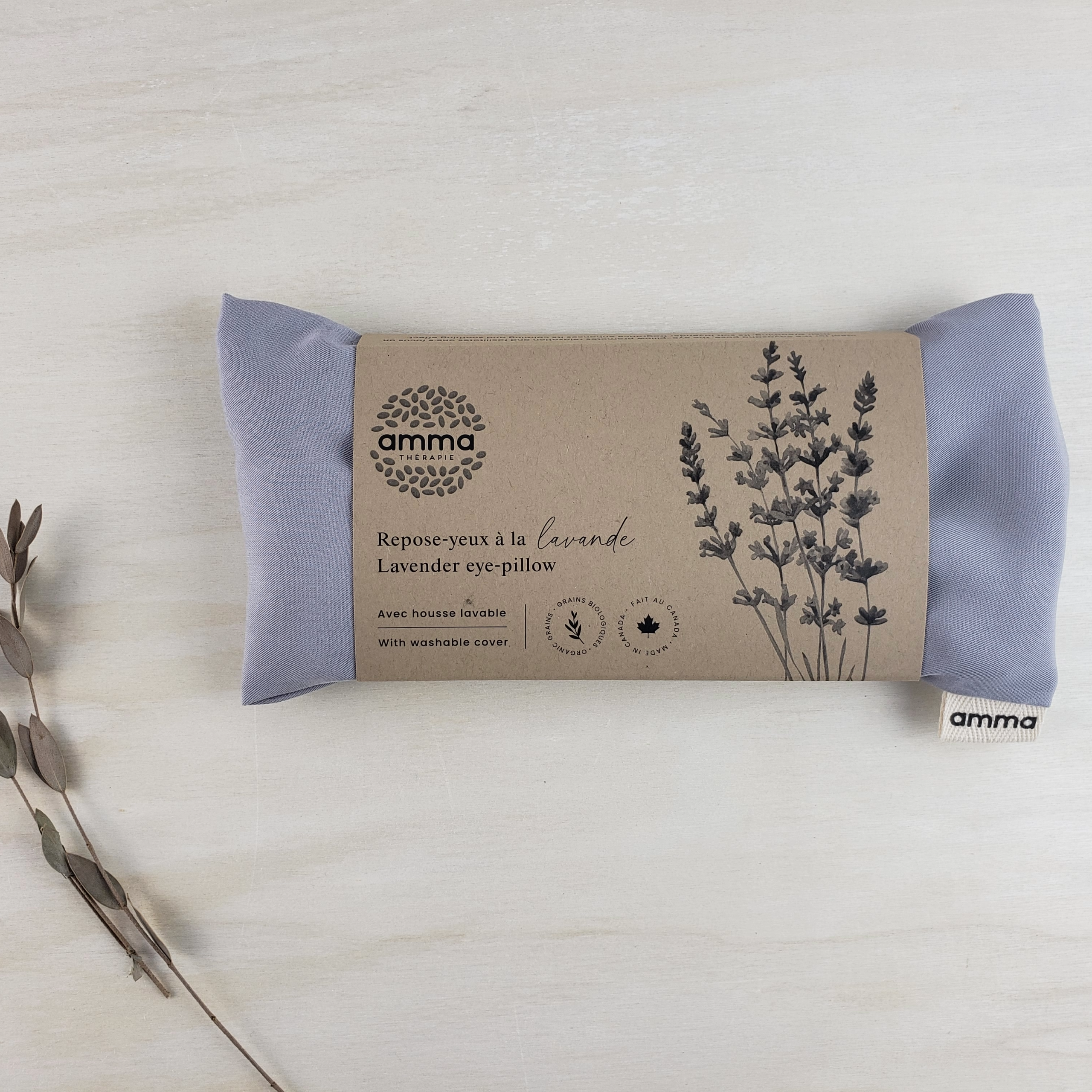 Repose-yeux avec housse lavable en tencel™