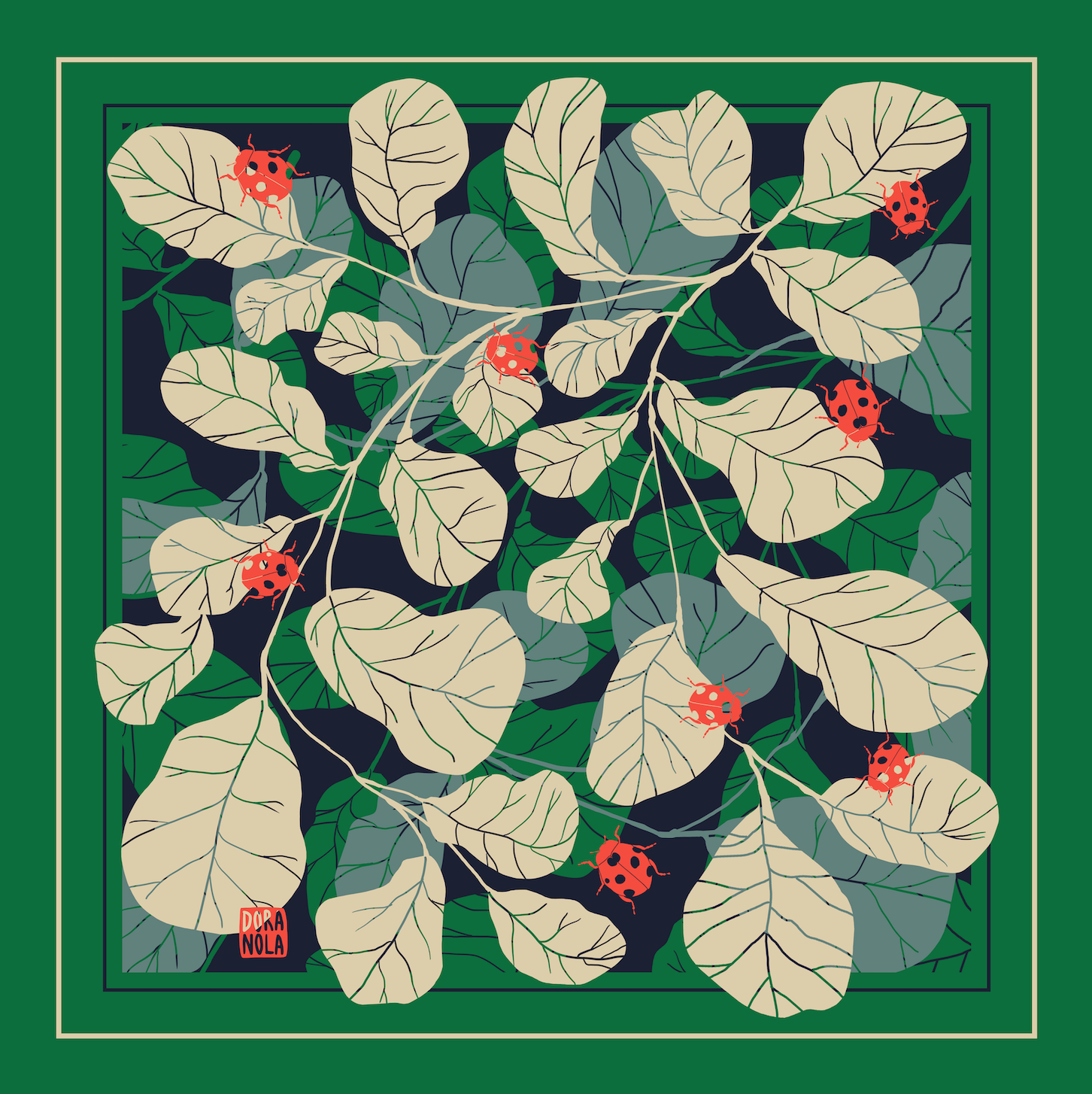 Petit foulard 'Forage'