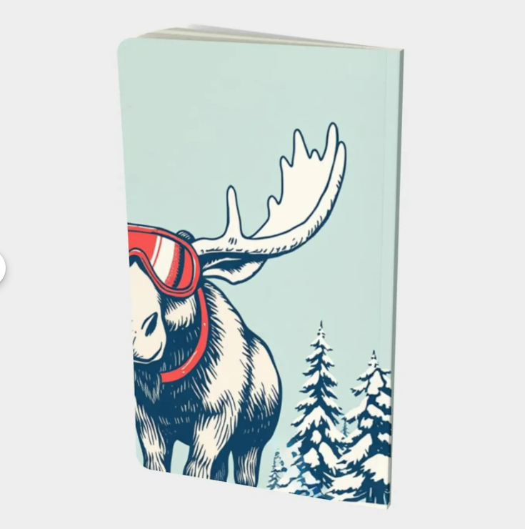 Carnet de notes sur le thème du ski à l'élan