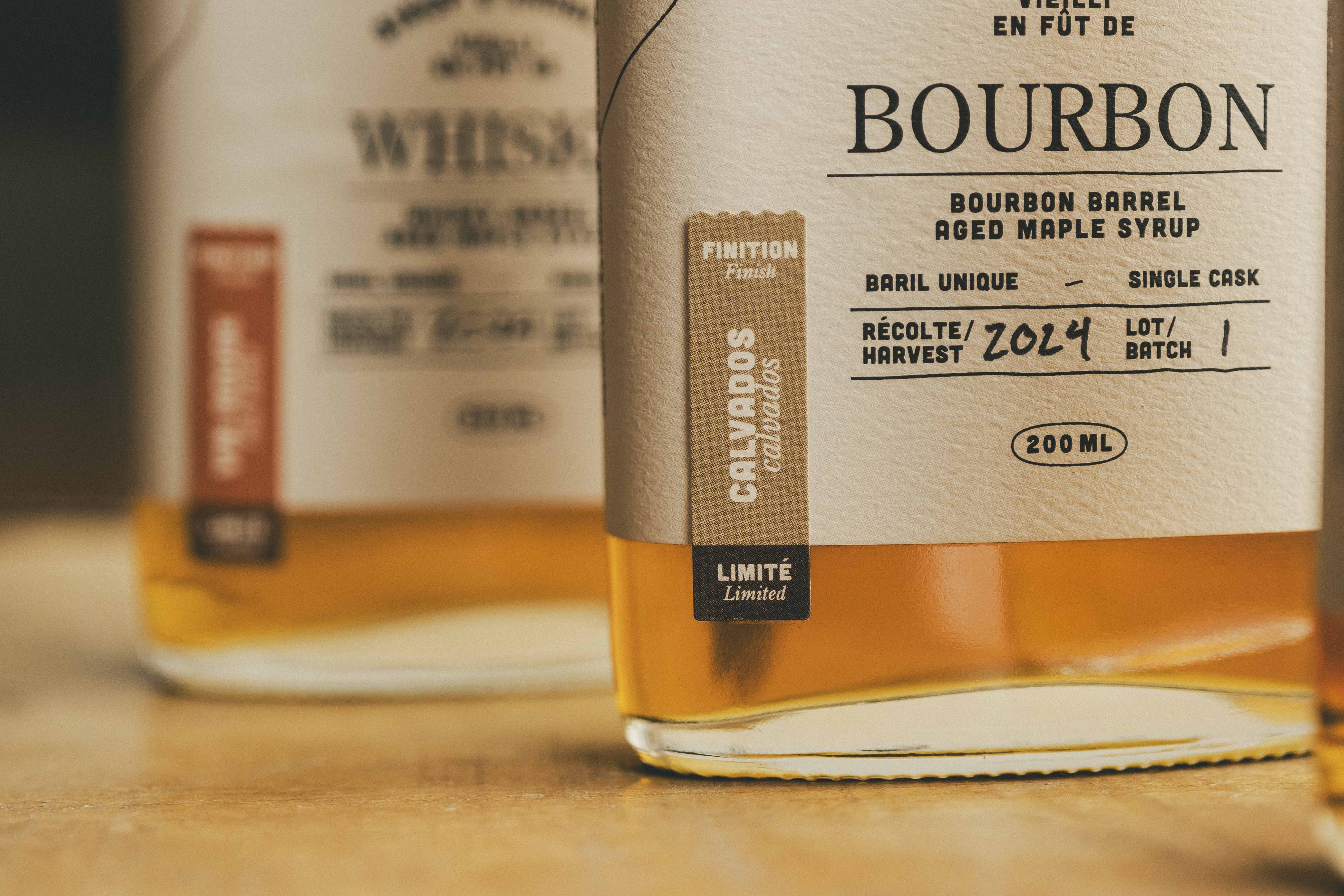 Sirop d'érable vieilli en fût de Bourbon (Finish Calados - Édition limitée)