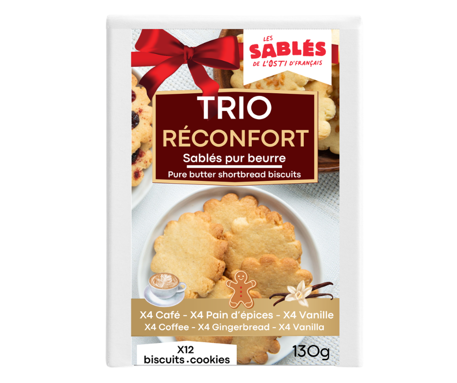 12 Comfort Trio Shortbread Cookies