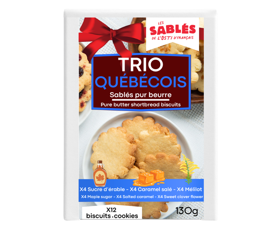 12 Quebec Trio Shortbread Cookies