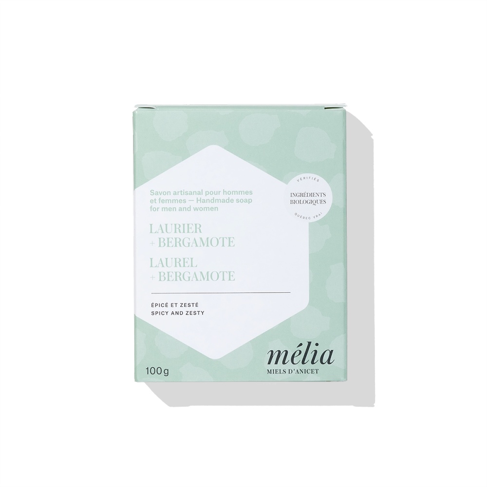 Savon artisanal au miel - Laurier + Bergamote + Bière blonde