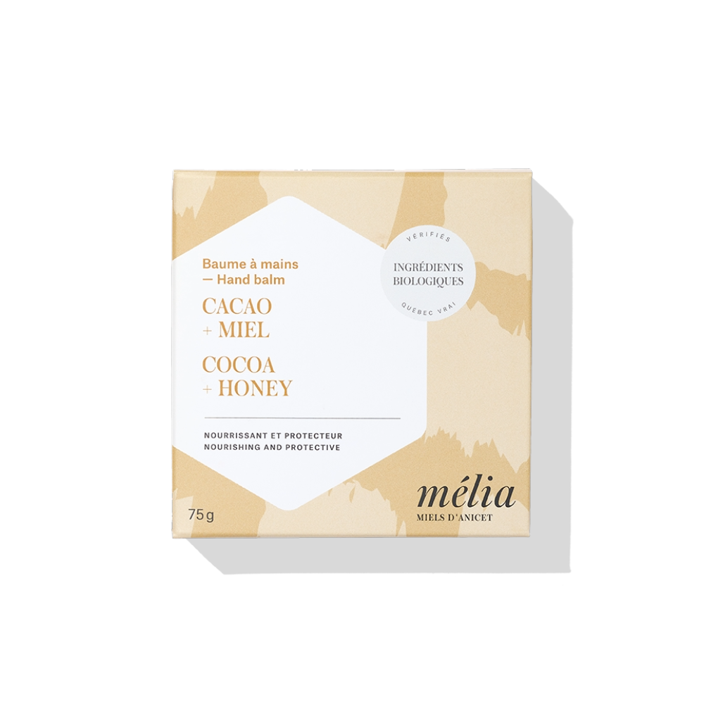 Baume à mains à la cire d'abeille - Cacao + Miel