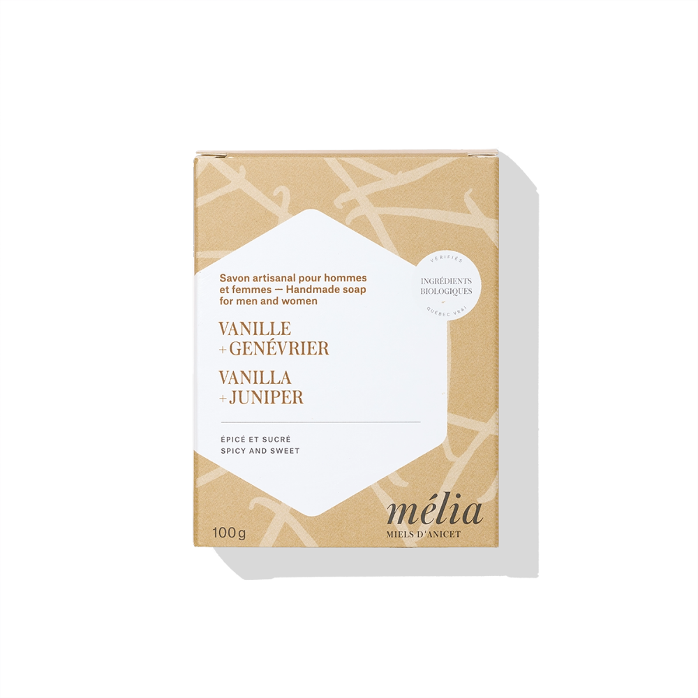 Savon artisanal au miel - Vanille + Genévrier