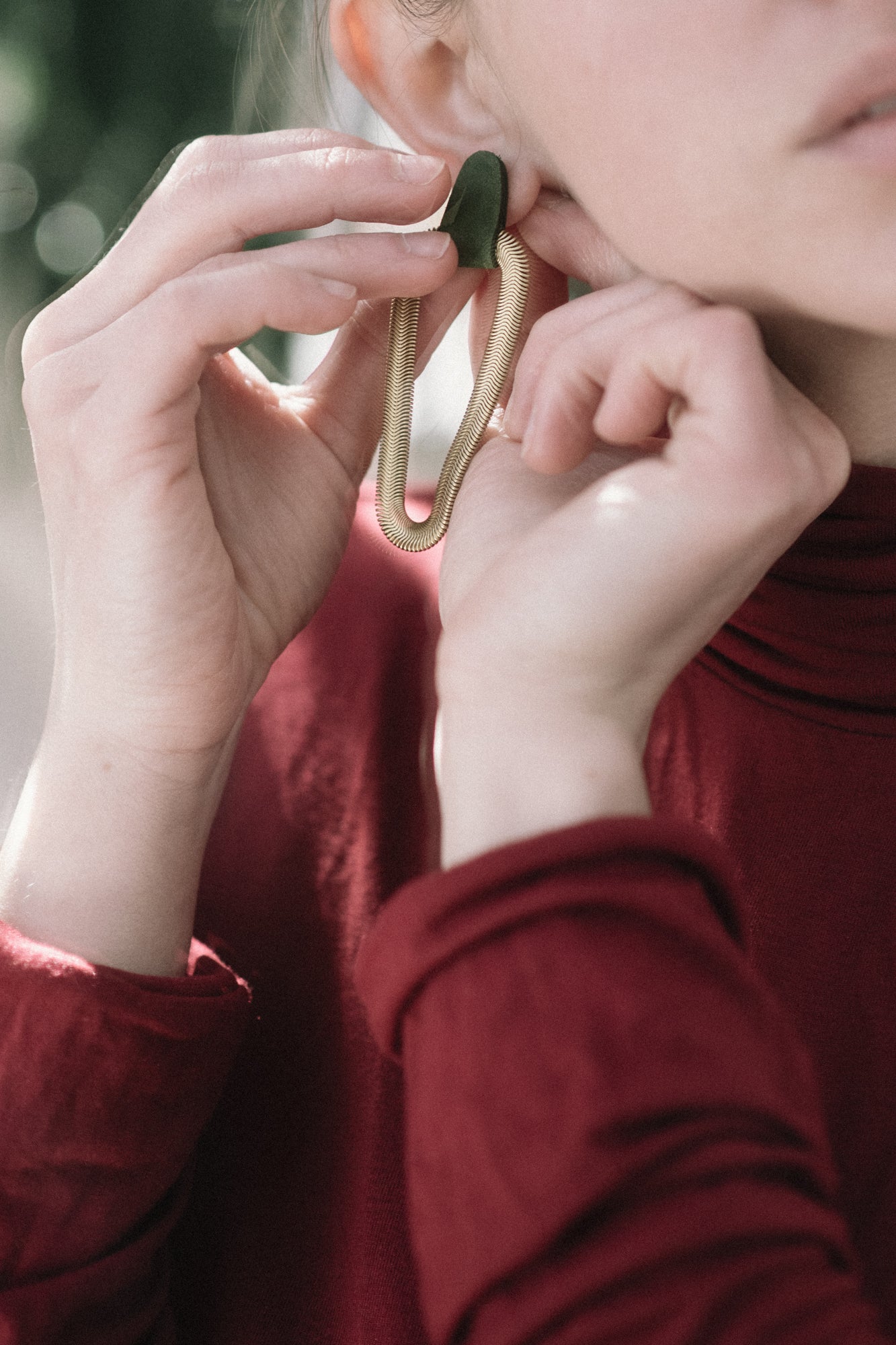 9e AVENUE boucles d'oreilles en cuir et laiton