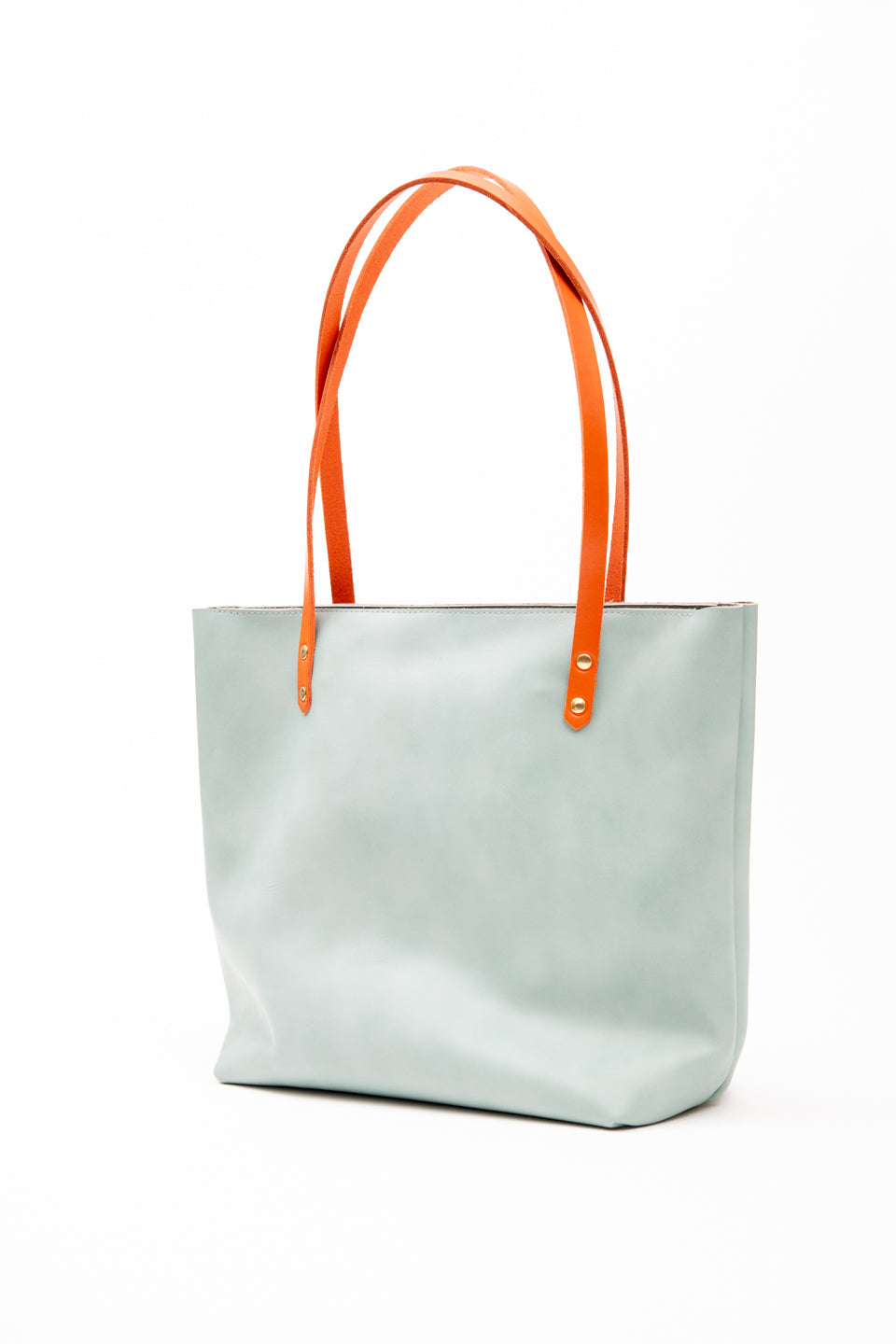 Minimalist leather tote bag models FLORENCE and FIRENZE