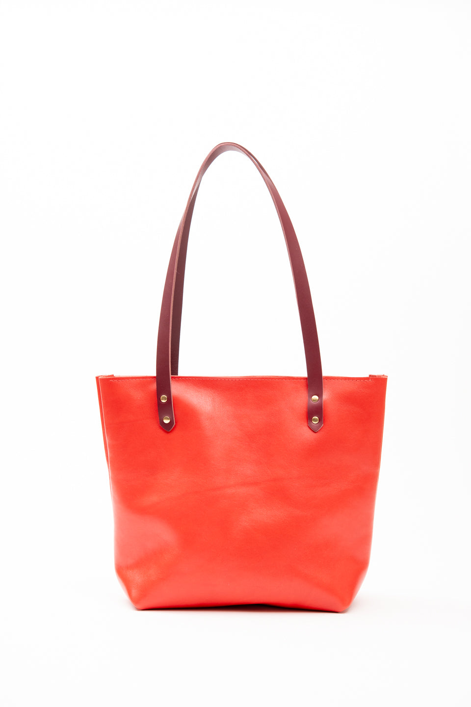 Minimalist leather tote bag models FLORENCE and FIRENZE