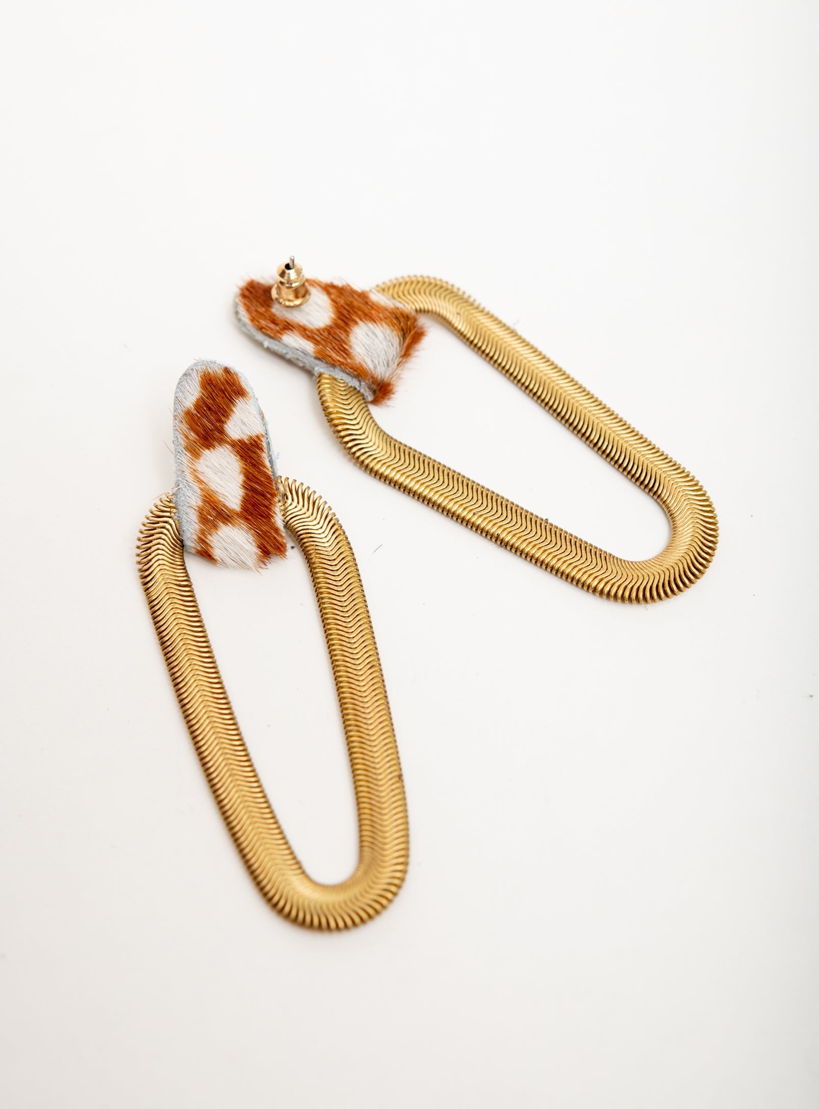 9e AVENUE boucles d'oreilles en cuir et laiton