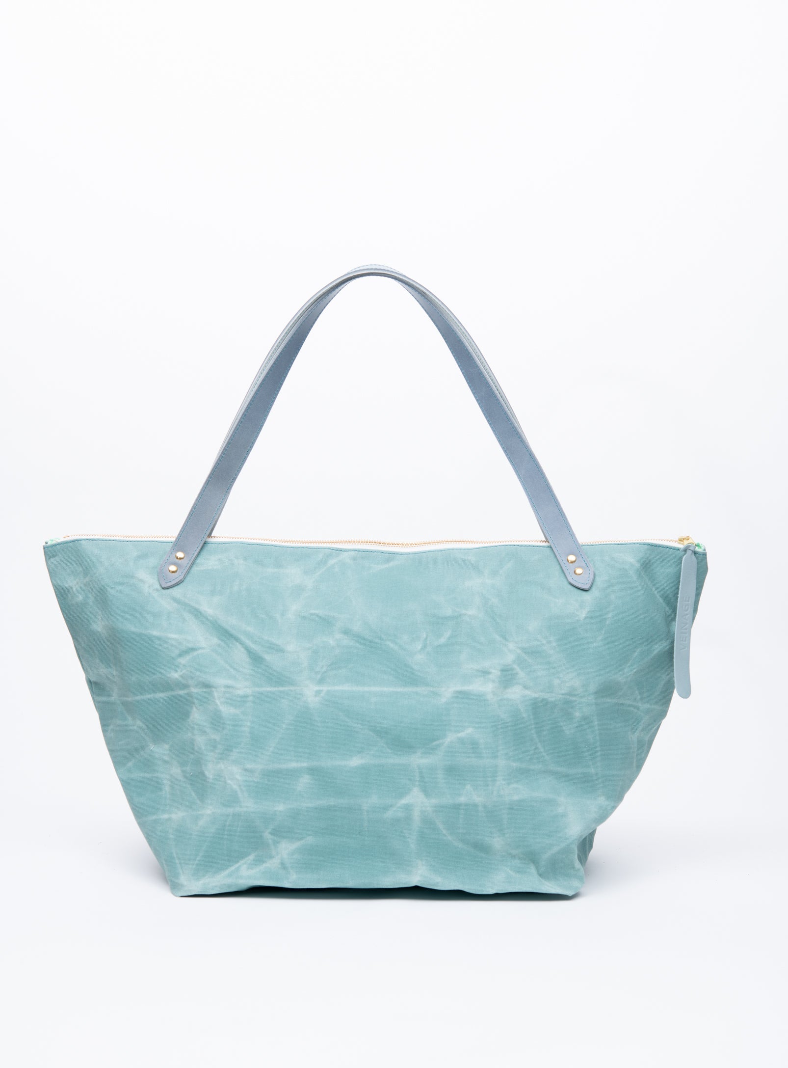 Sac de voyage en coton ciré et cuir modèle FRONTENAC