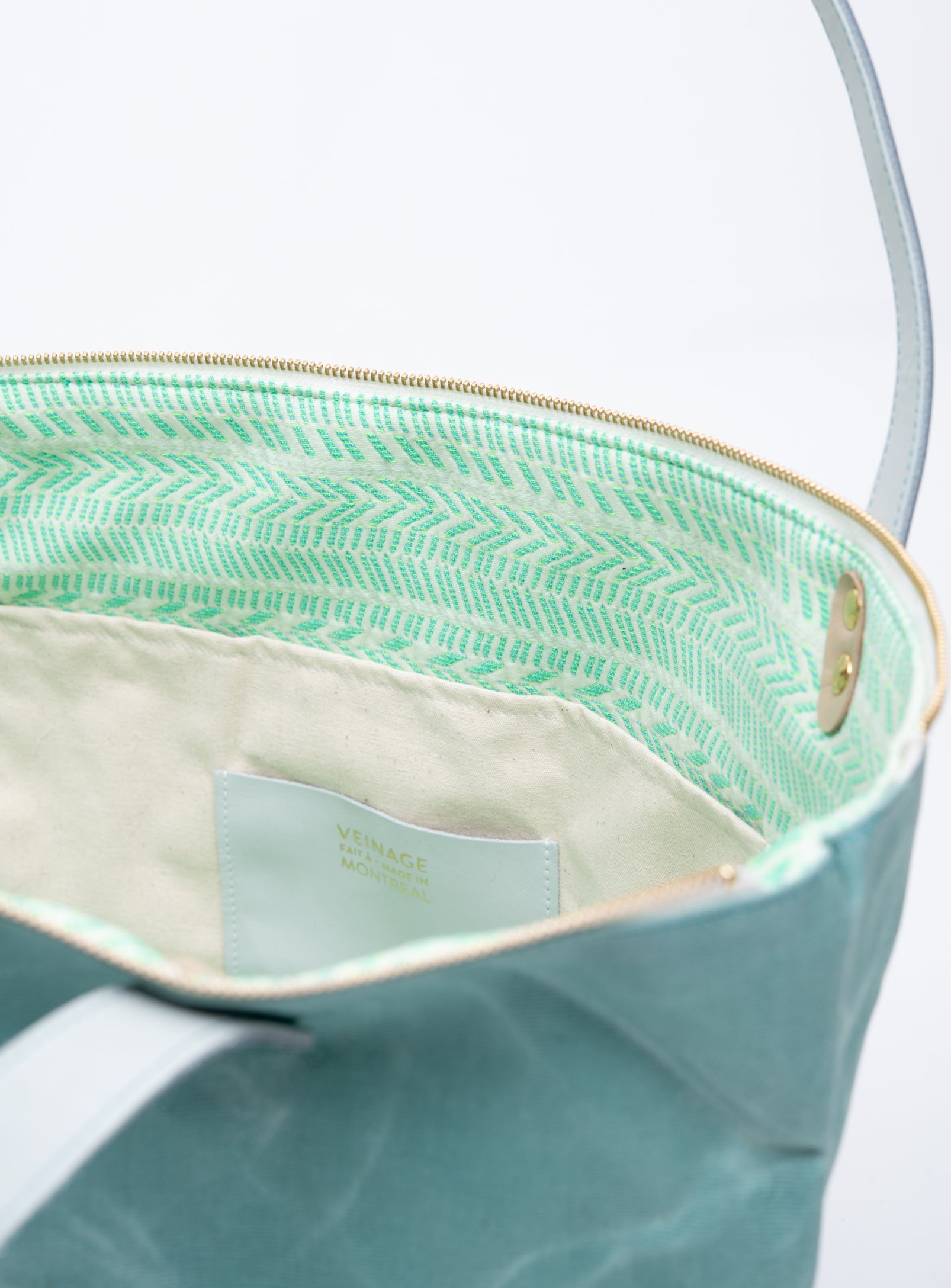Sac de voyage en coton ciré et cuir modèle FRONTENAC
