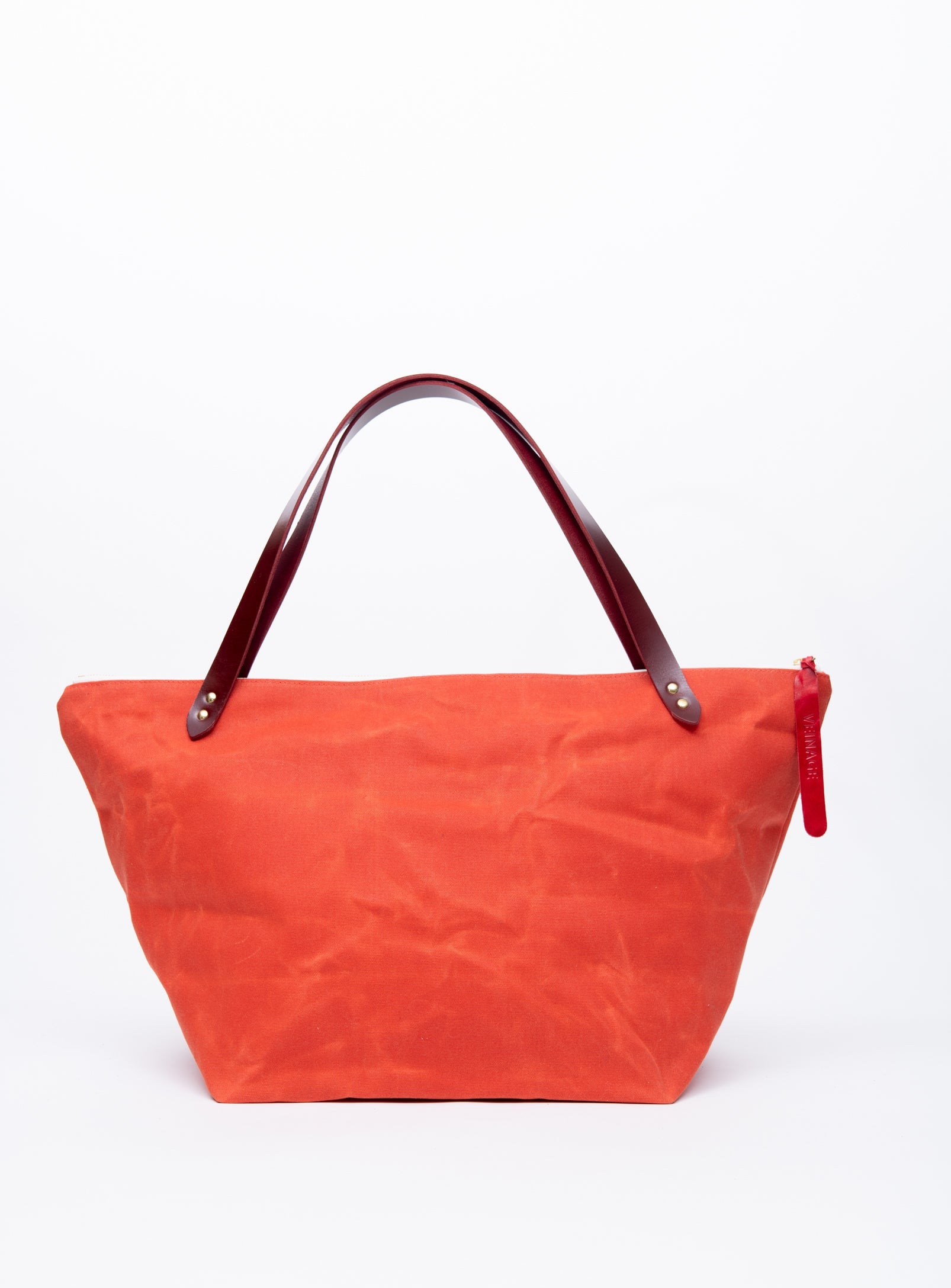 Sac de voyage en coton ciré et cuir modèle FRONTENAC