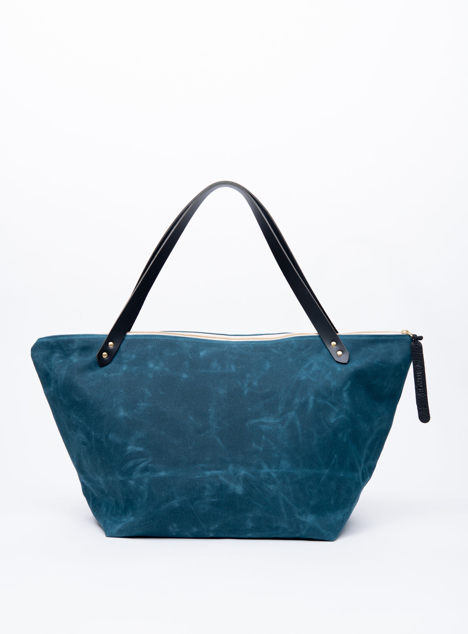 Sac de voyage en coton ciré et cuir modèle FRONTENAC