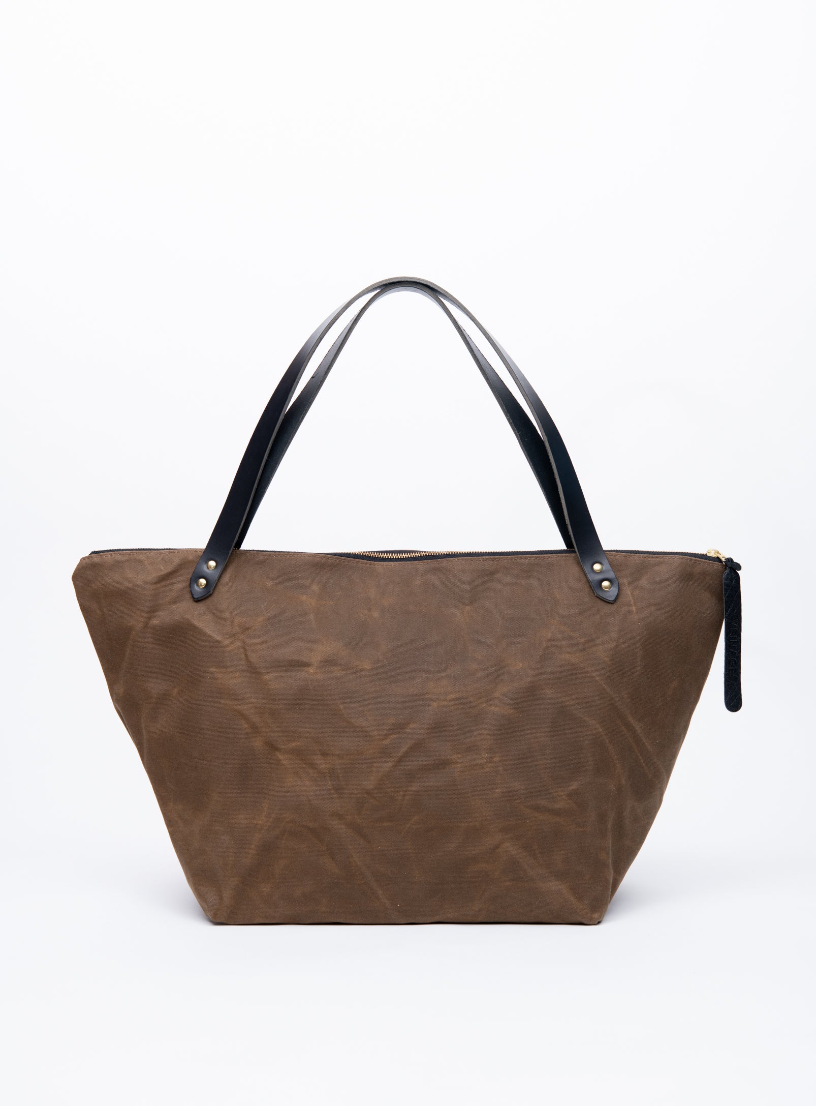 Sac de voyage en coton ciré et cuir modèle FRONTENAC